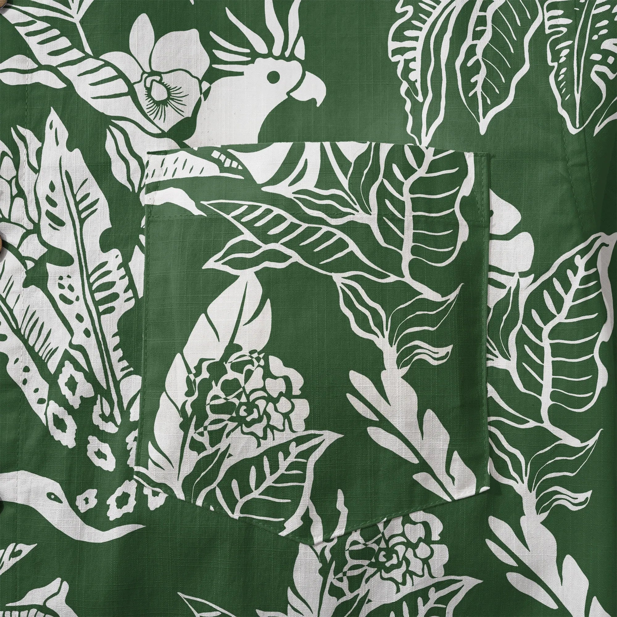 Short Sleeve Men's Hawaiian Shirt with Tropical Print