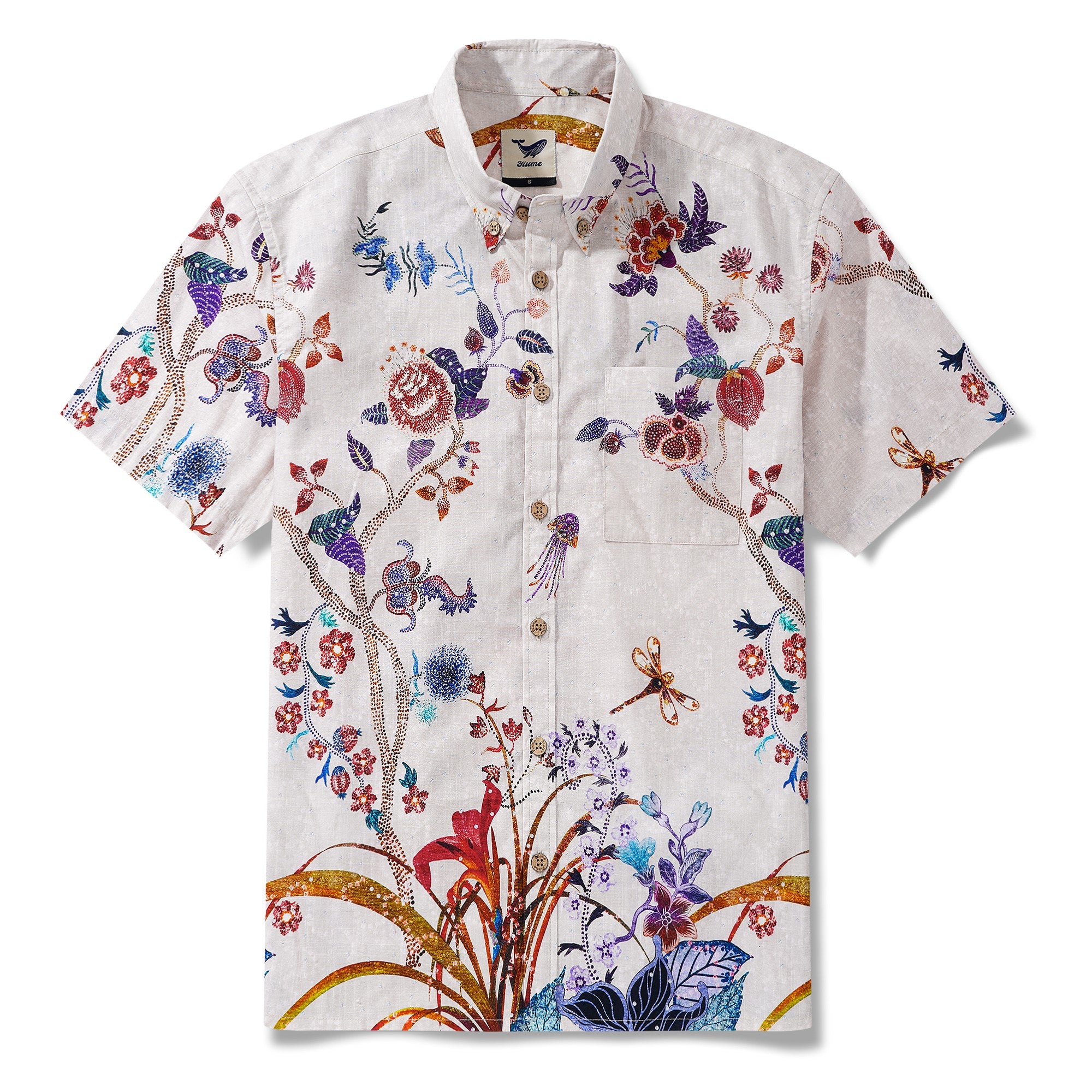 Chemise hawaïenne masculine à manches courtes à manches courtes 100% coton Aloha Premium Aloha Shirts pour hommes sophistiqués