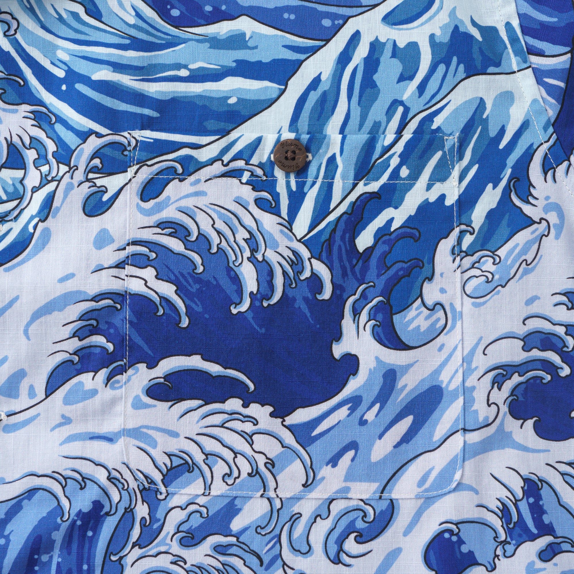 100% Baumwolle Hawaiian Shirt für Männer mit Ozeanleben Camp-Kragen Shirt