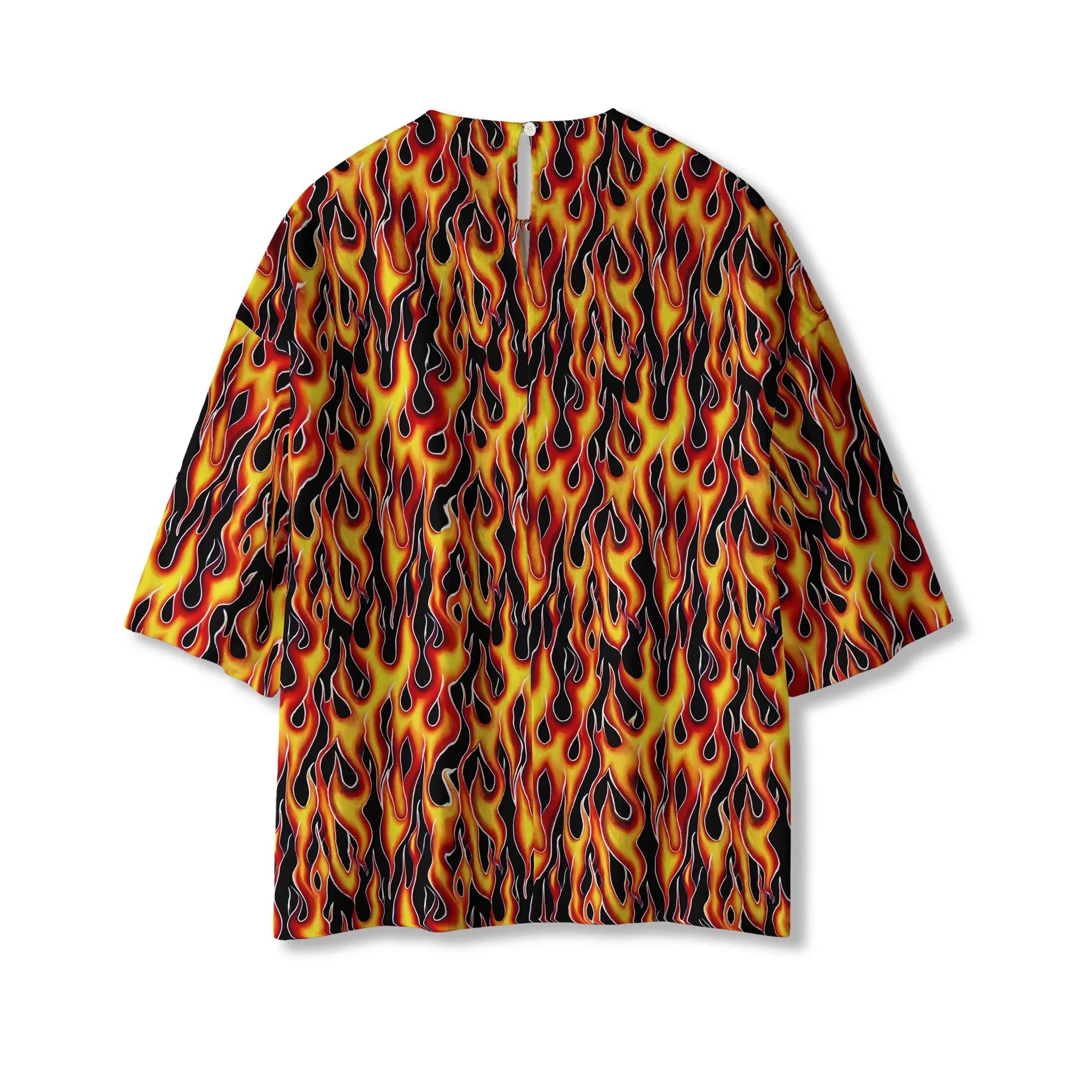 Aloha Flame Surge women's blouse, vibrant color block design