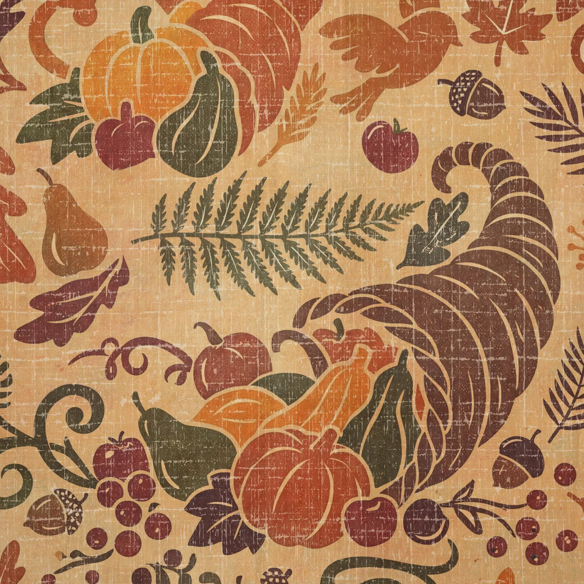 Thanksgiving themed Hawaiian Shirt, men's, yellow, button-up
