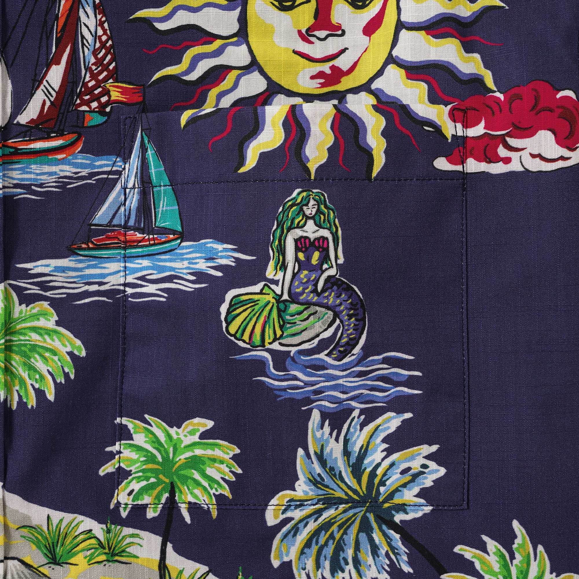 Men's Hawaiian Shirt Short Sleeve Button-down 100% Cotton White Aloha Hawaiian Vibes