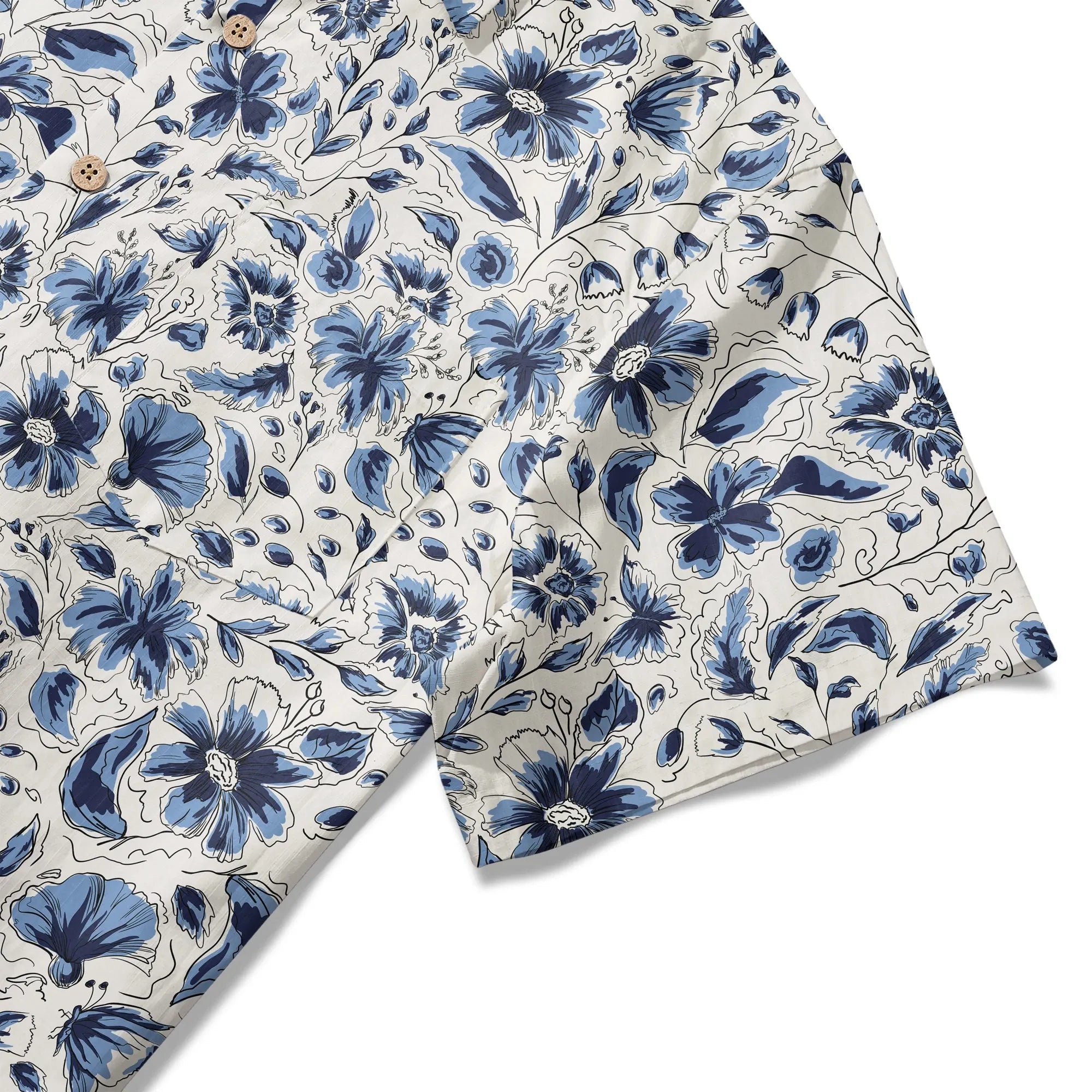 LeosWare Men's Button-Up Cotton Hawaiian Shirt