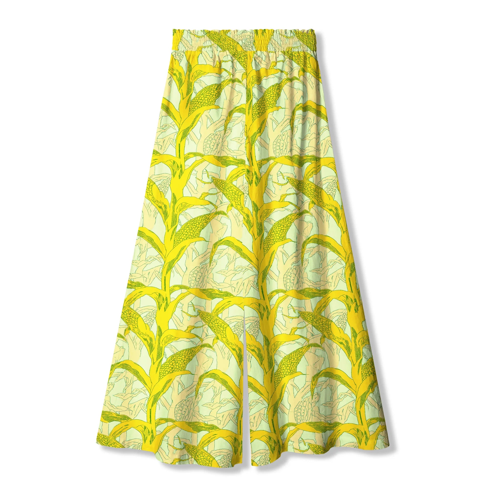 Women's cotton palazzo pants, tropical print, vacation wear