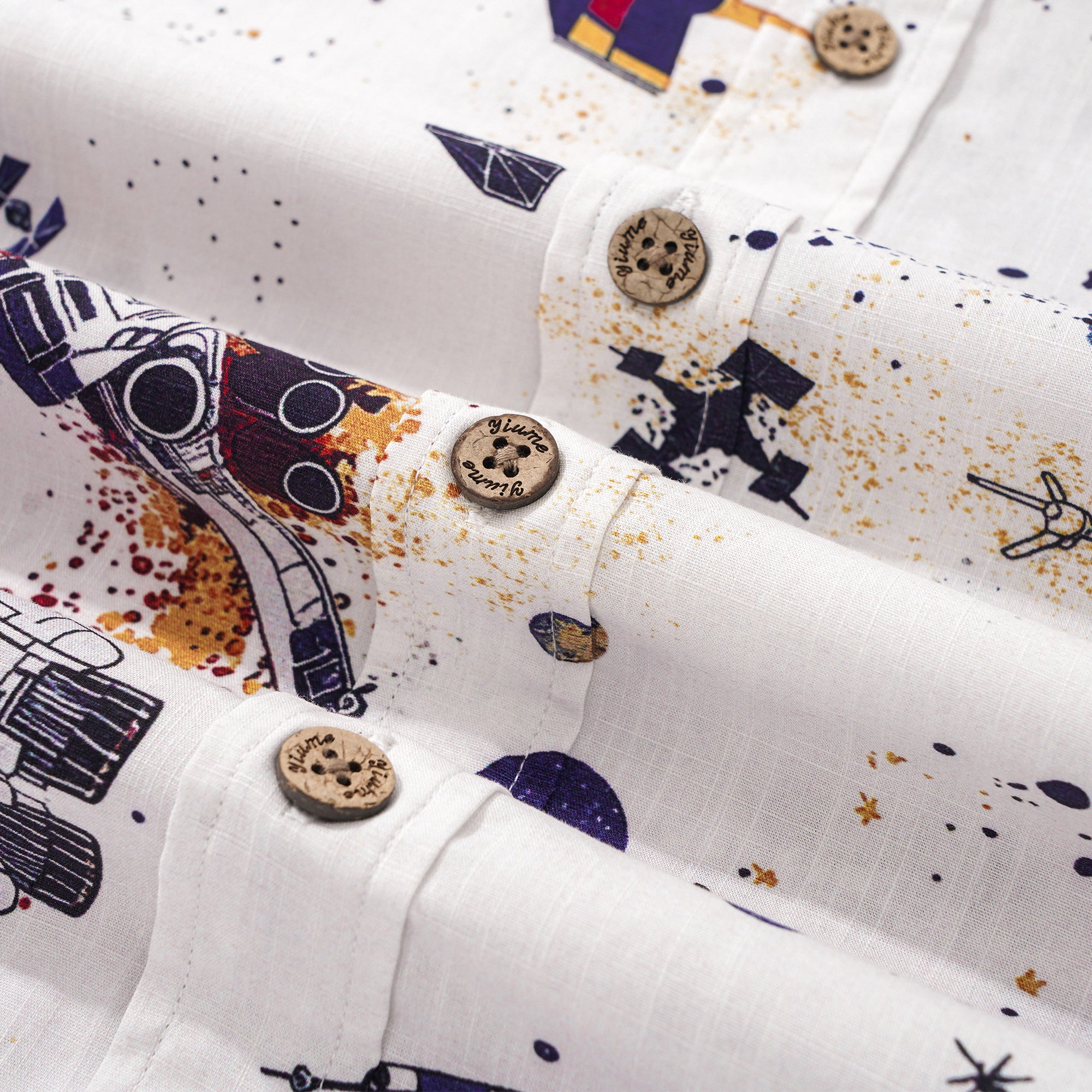 Herren Star Wars Hemd Weiß Hawaiianisches Hemd Kurzarm Mit Knöpfen 100% Baumwolle Aloha Galaktische Reise