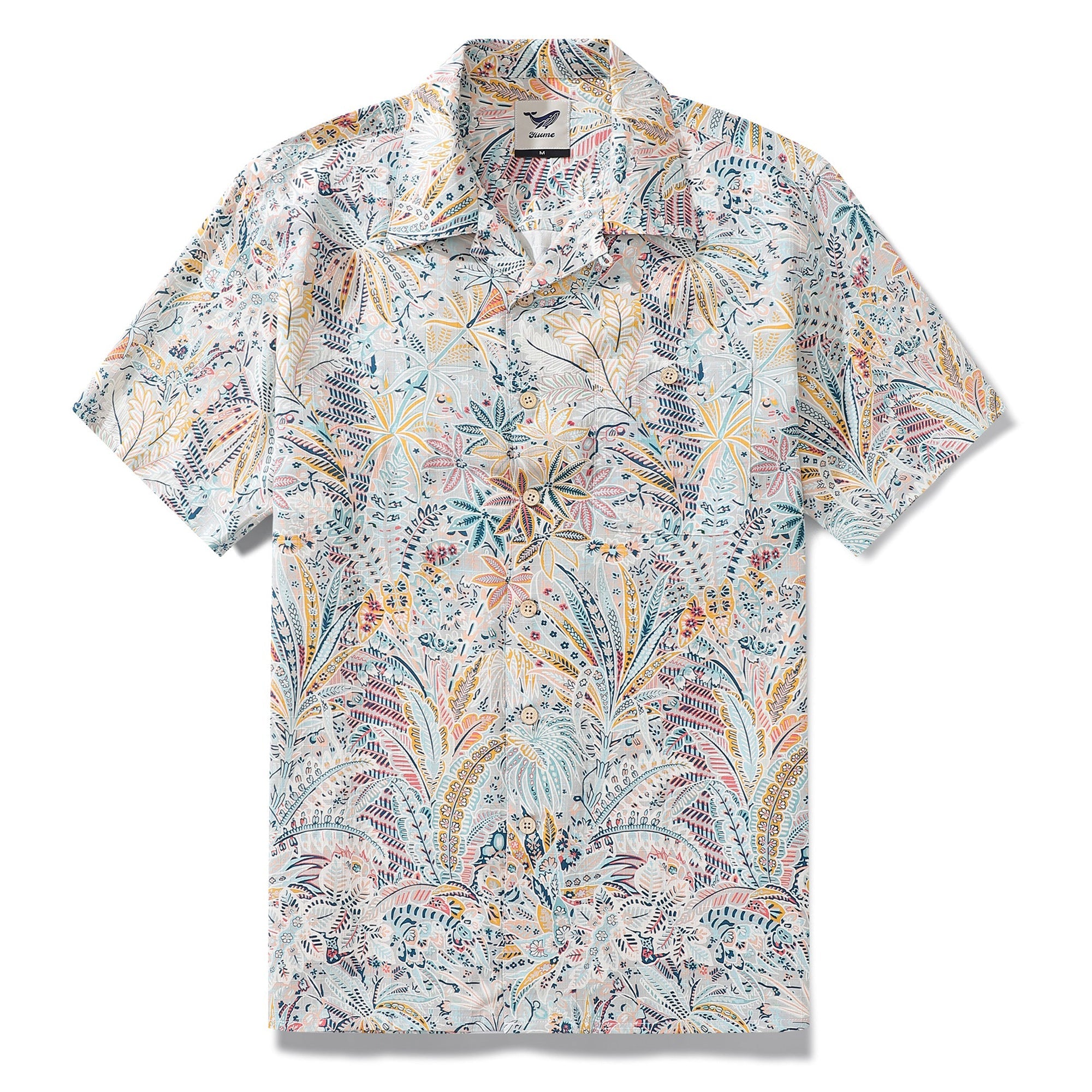 Hawaiian Shirt For Men Jungle Shirt Camp Collar - Silk
