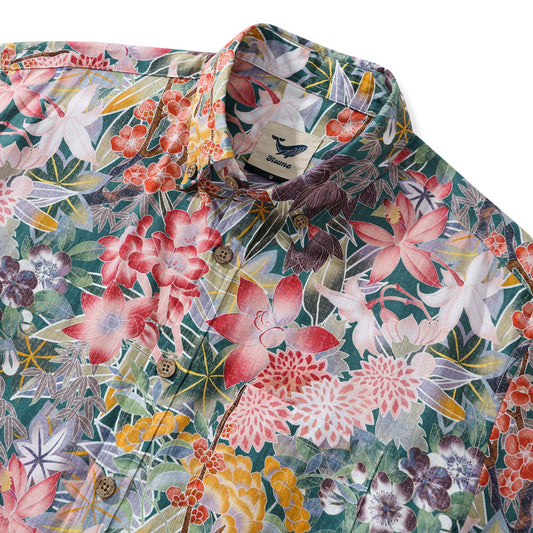 Sakura Blossom Hawaiian Shirt, Short Sleeve, Men's Fashion