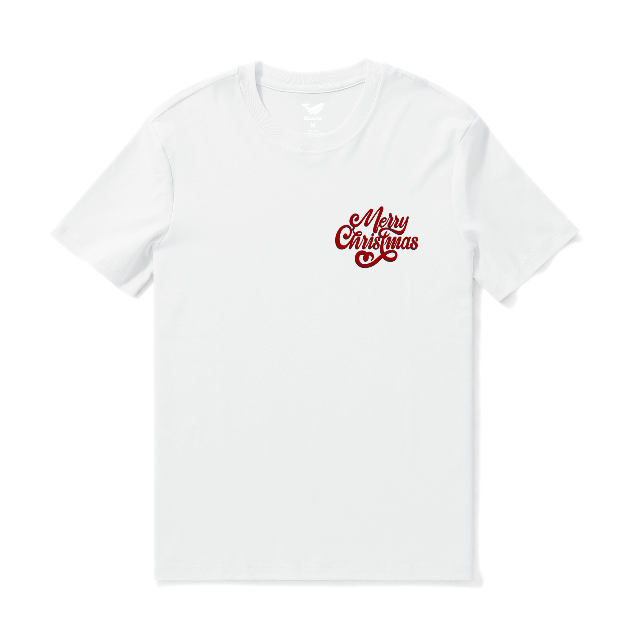 Tee-shirt hawaïen à manches courtes 100% coton rouge Aloha Hawaiian Holiday Cheer