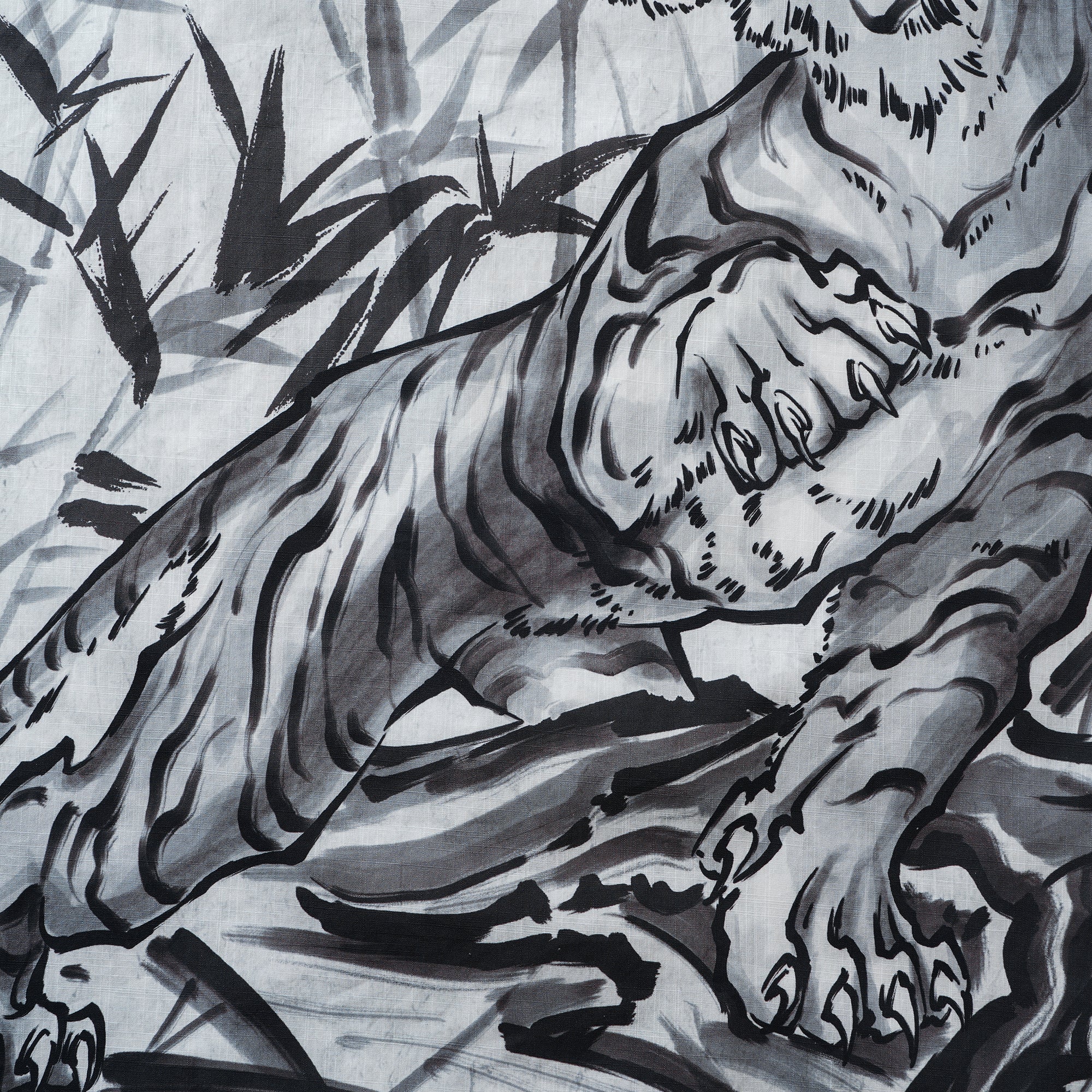 100% Cotton Bamboo Hawaiian Shirt For Men Tiger Camp Collar Shirt Tiger Roaring In The Mountains