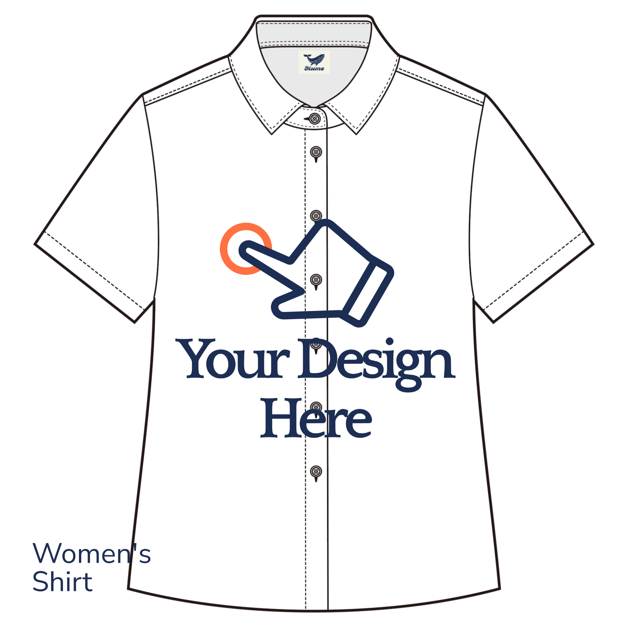 Chemise à manches courtes personnalisée pour femmes