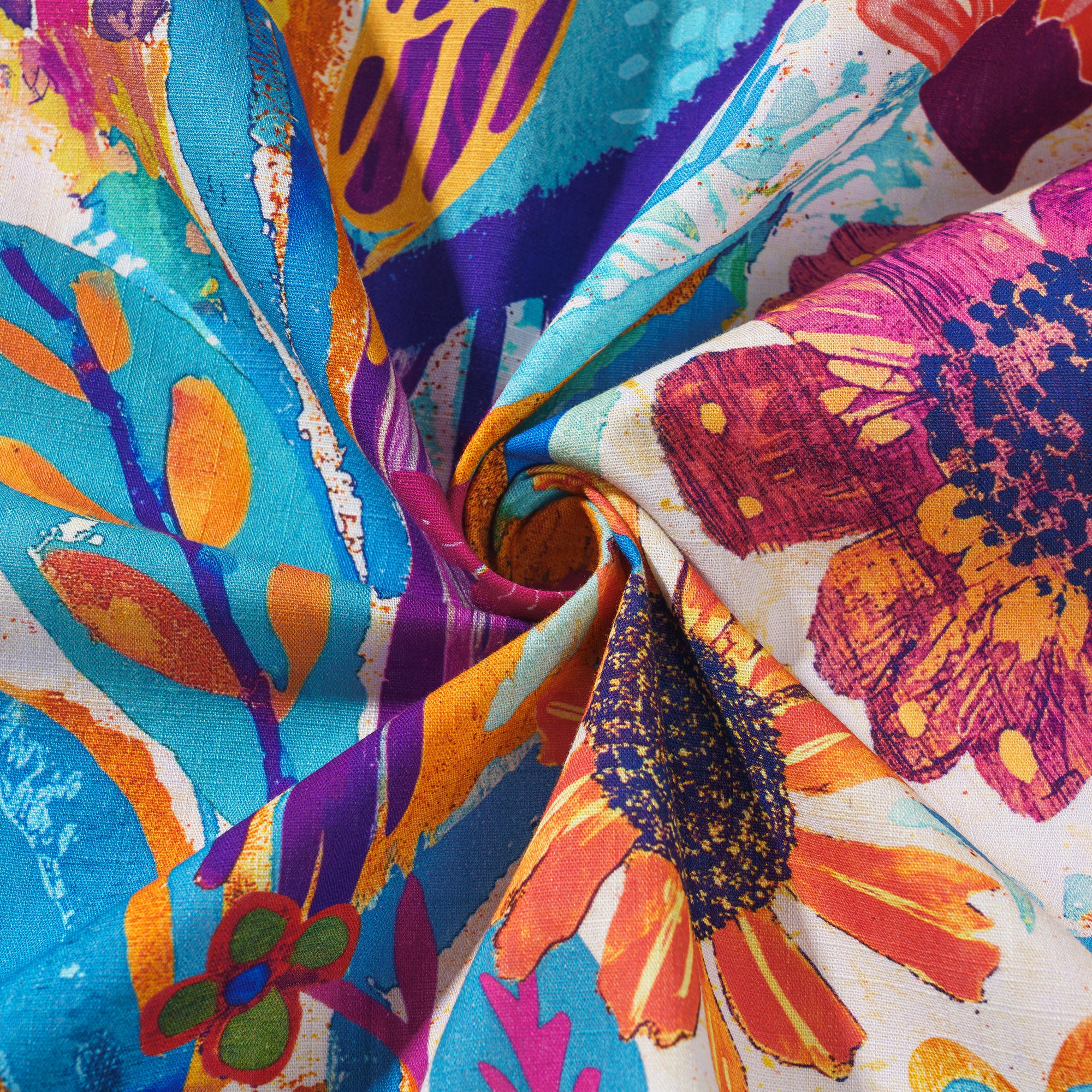 Chemise hawaïenne tropicale 100 % coton pour homme, à manches courtes, col camp, bleue, chemise Aloha