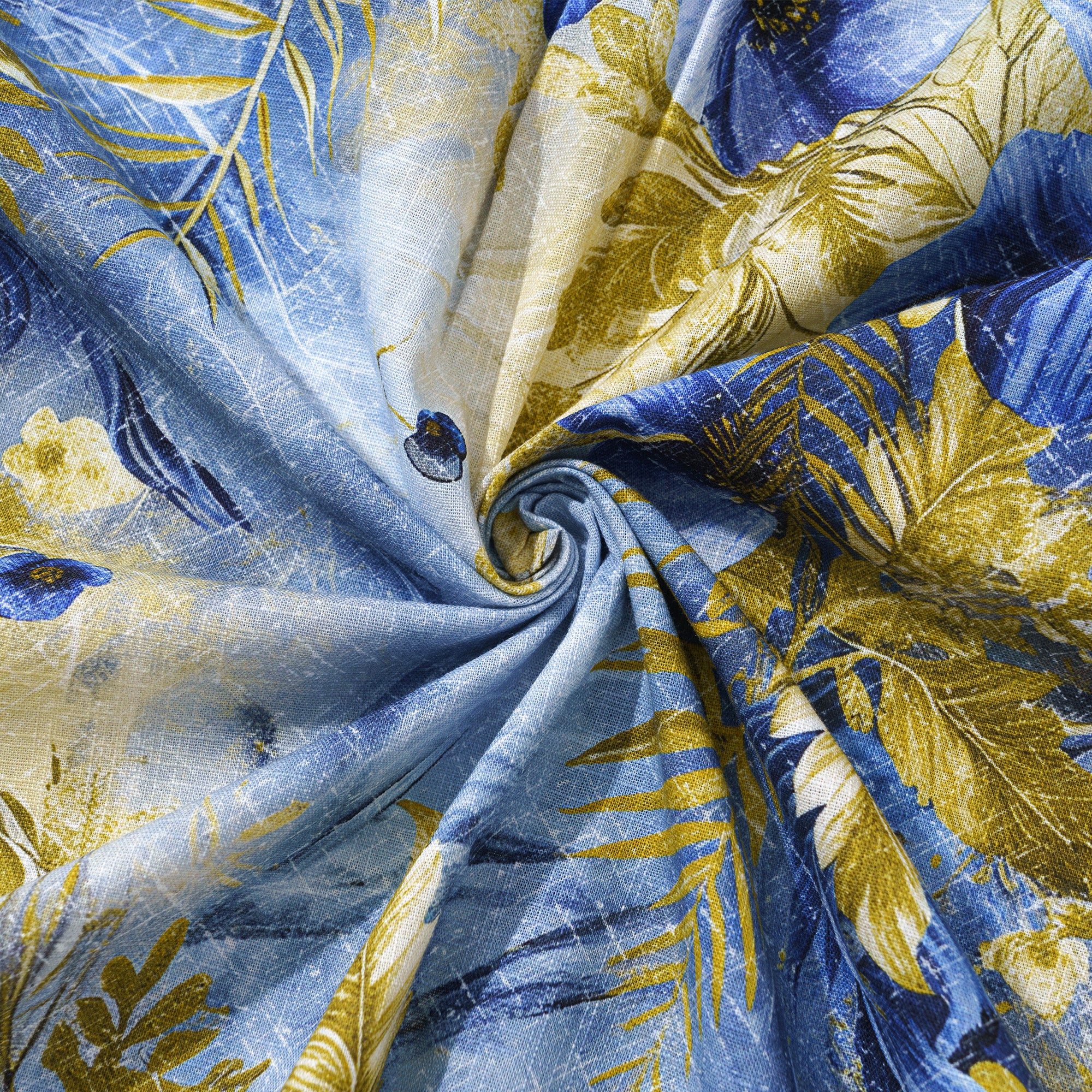 Chemise hawaïenne à manches longues pour hommes Aesthetism 100% coton Chemise Aloha à boutons