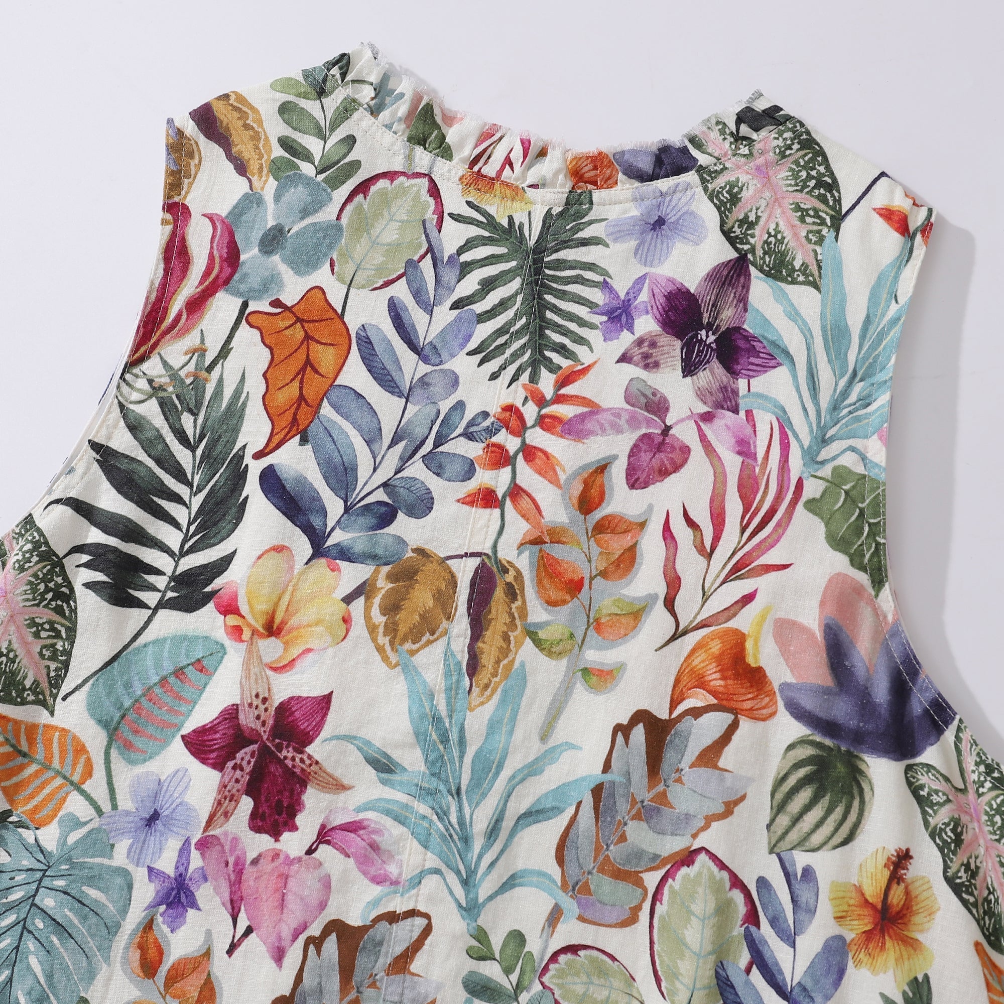 Hawaiian Dress For Women Afternoon Garden V-Neck Dress Afternoon Garden Dress