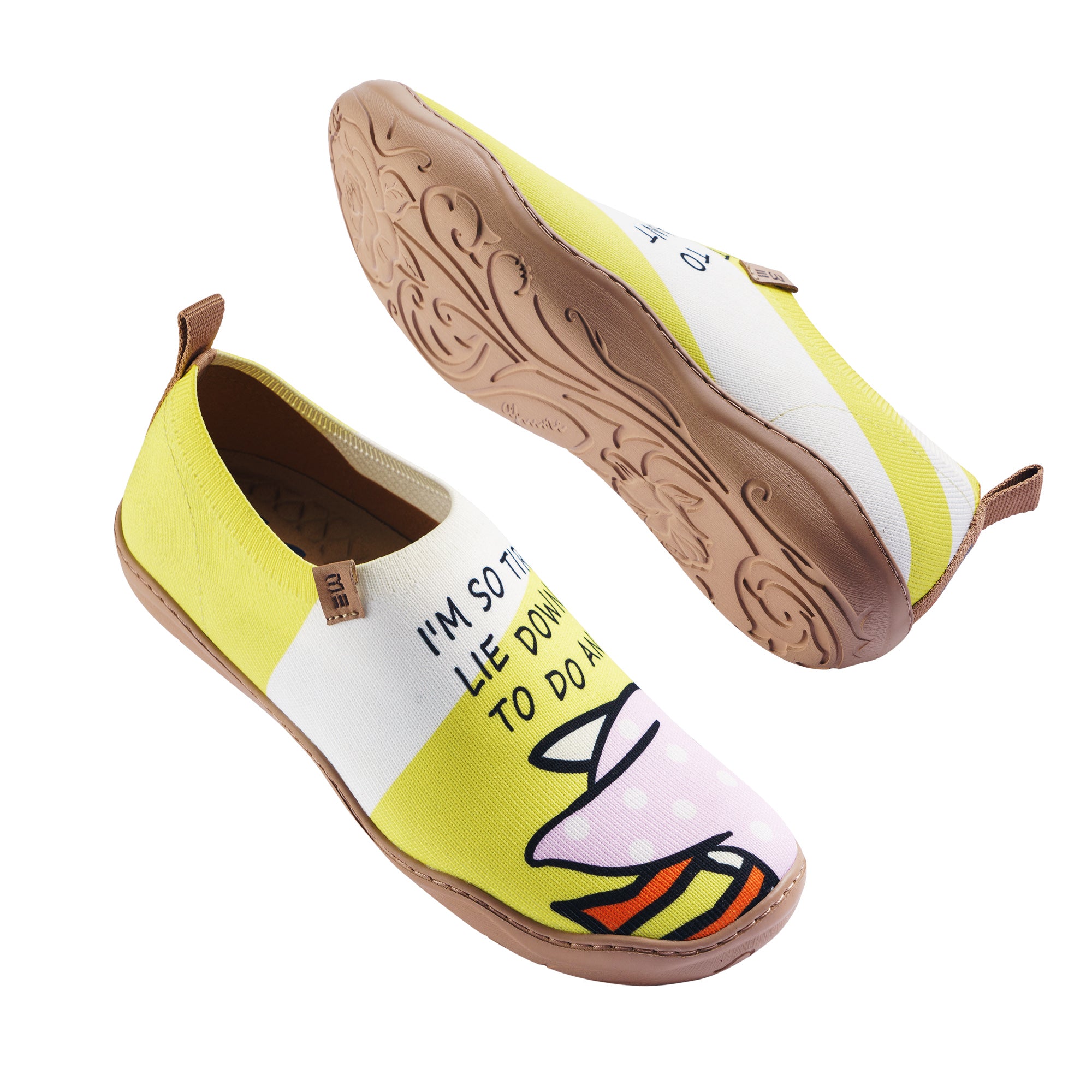 Sleeping Duck Damen Slip-on-Schuhe gestrichene Leinwand-Sneaker