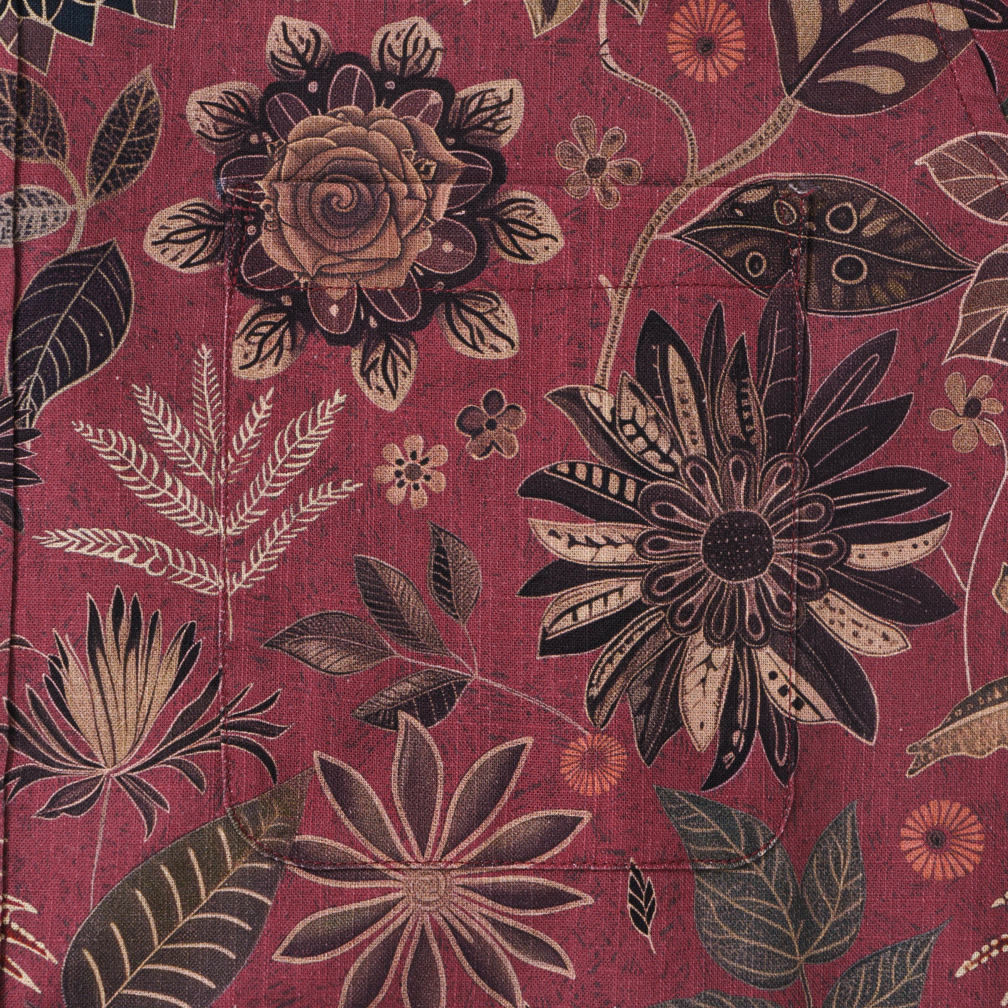 Chemise hawaïenne à manches longues pour hommes Night's Blooms 100 % coton chemise Aloha à boutons