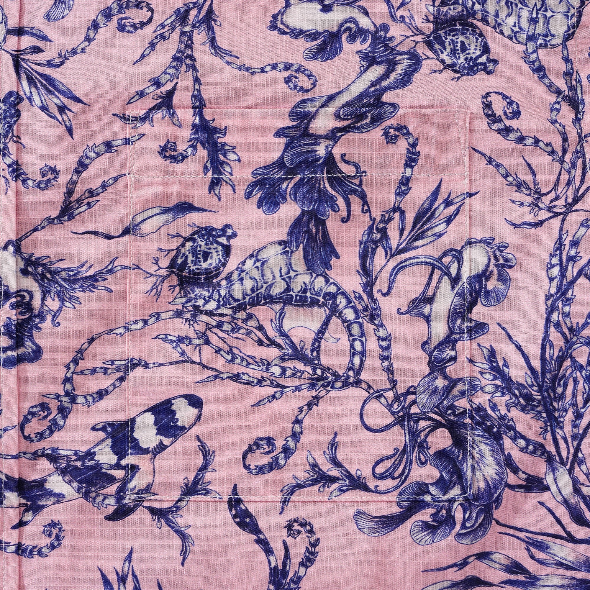 Chemise hawaïenne masculine bouton à manches courtes 100% coton Oasis rose aloha par feanne rose oasis par feanne