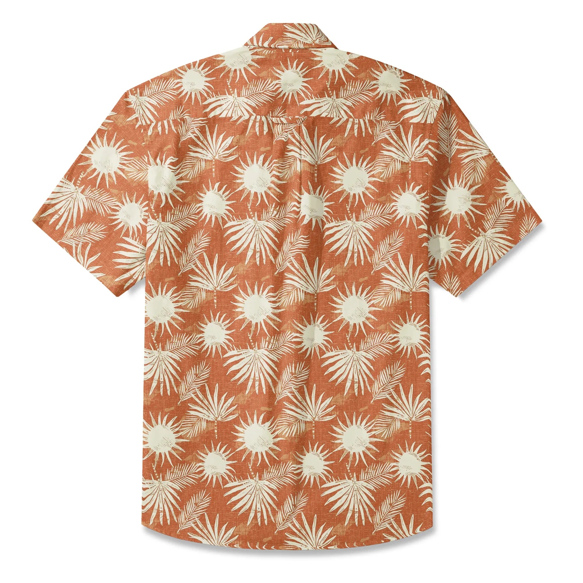 Men's Hawaiian shirt with tropical coconut pattern