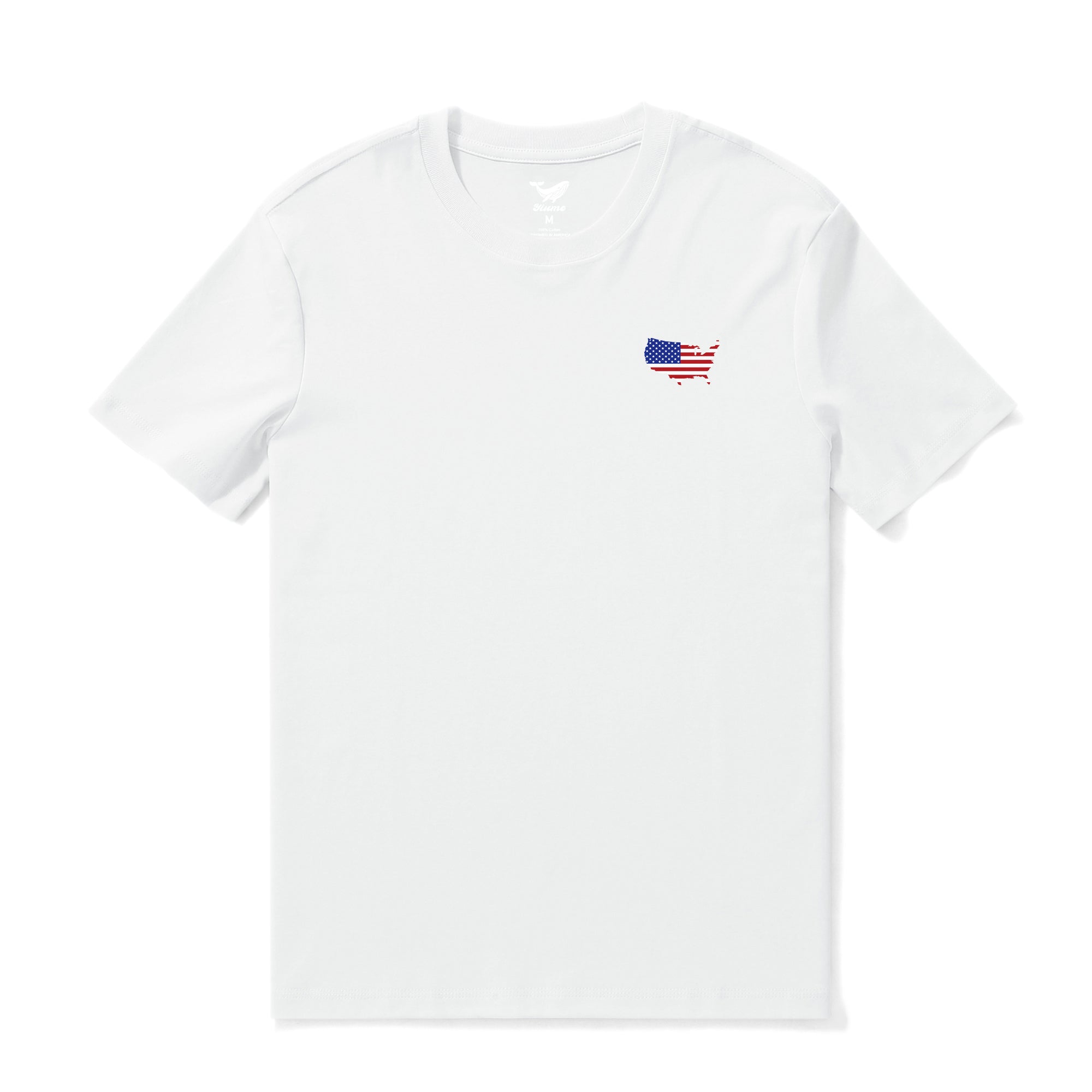 Tee-shirt hawaïen à manches courtes 100% coton bleu Aloha Star Spangled Emblem Emblem Tee