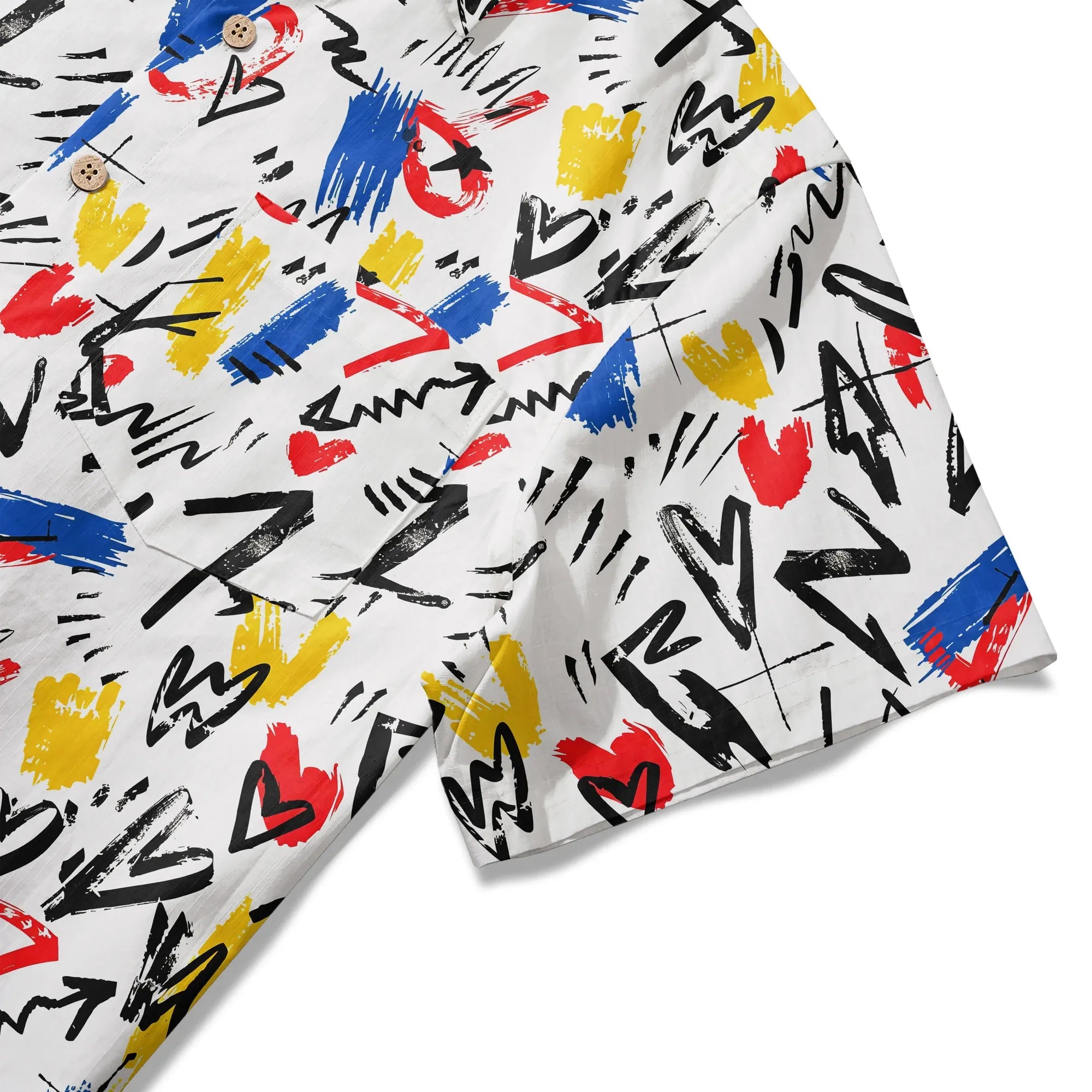 LeosWare men's shirt with unique hand-painted print