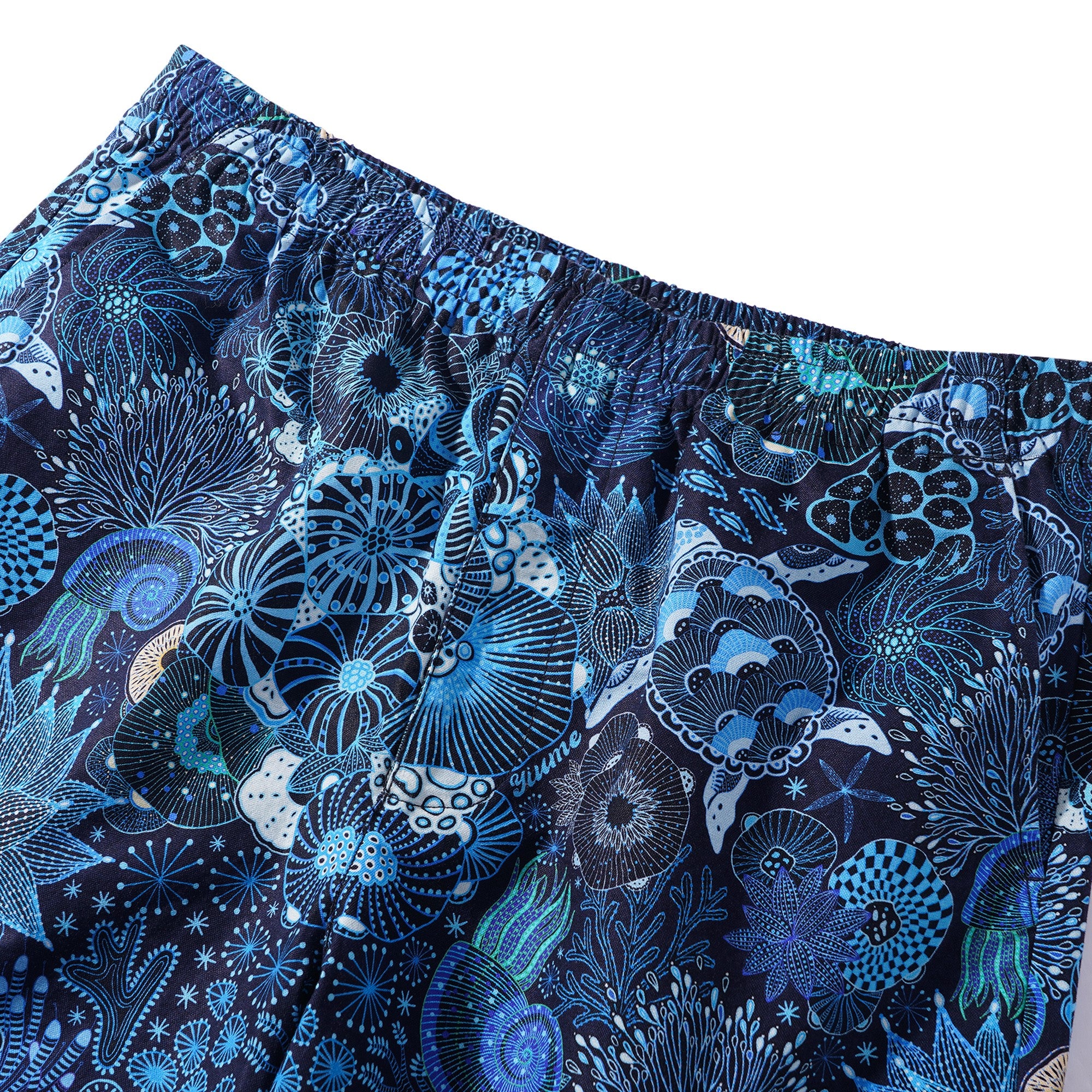 Men's Printed Floral Drawstring 100% Cotton Blue Aloha Reef Rules
