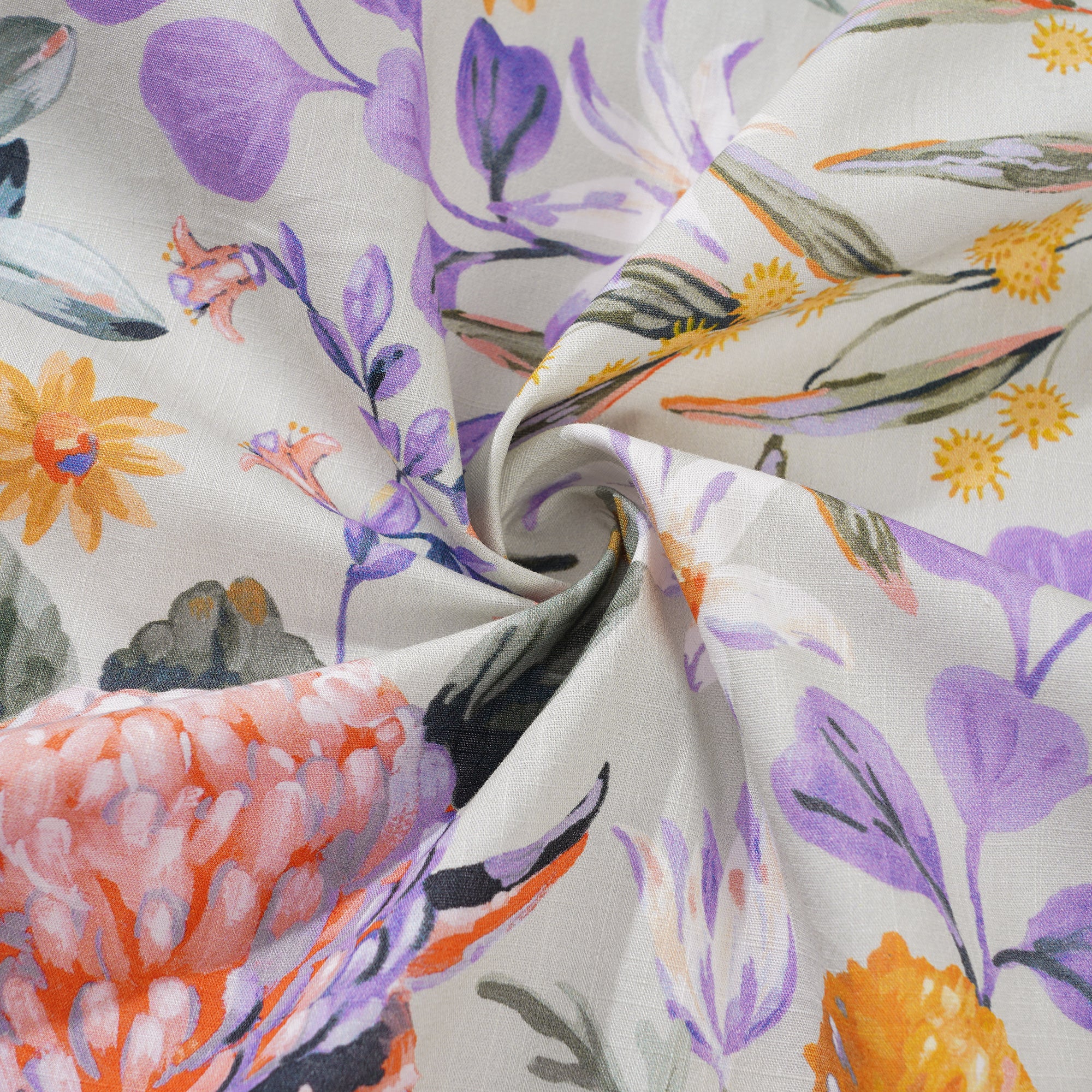 Bushwalk par Jayne Branchflower Chemise à manches courtes pour homme 100% coton Boutonnée Violet Aloha Hawaïenne