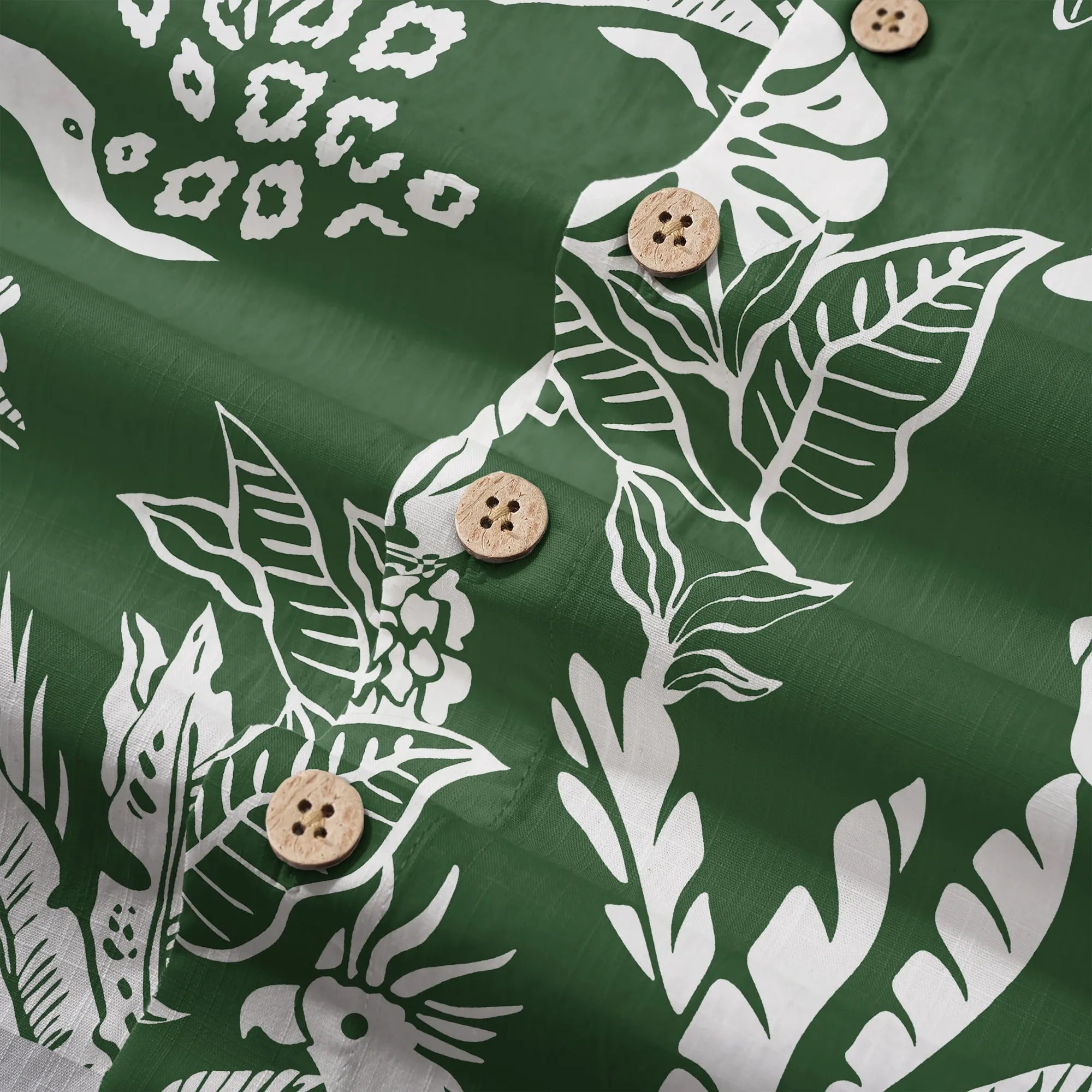 Men's Hawaiian Shirt with Button-Up Collar