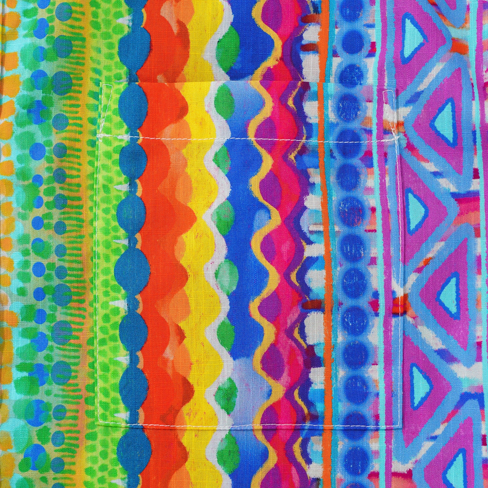 Herren Hawaiian Shirt Kurzarm Button-Down 100% Baumwolle Rot Aloha Geometrisch Maße