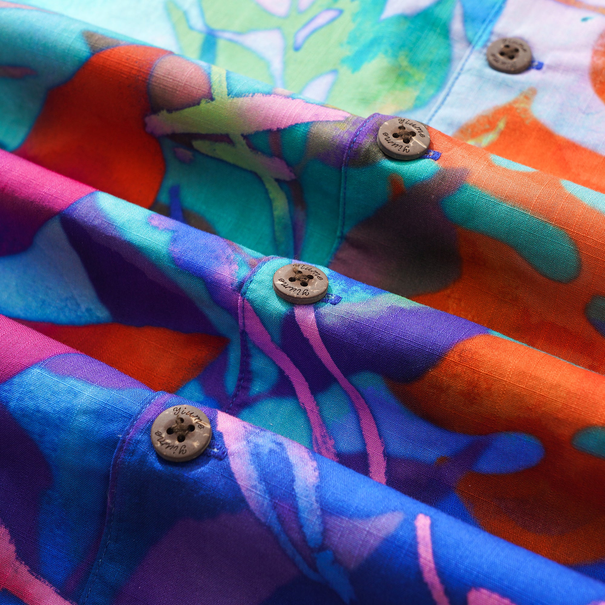 Collier de camp à manches courtes pour hommes à manches courtes 100% Coton Purple Aloha Tropical Aloha