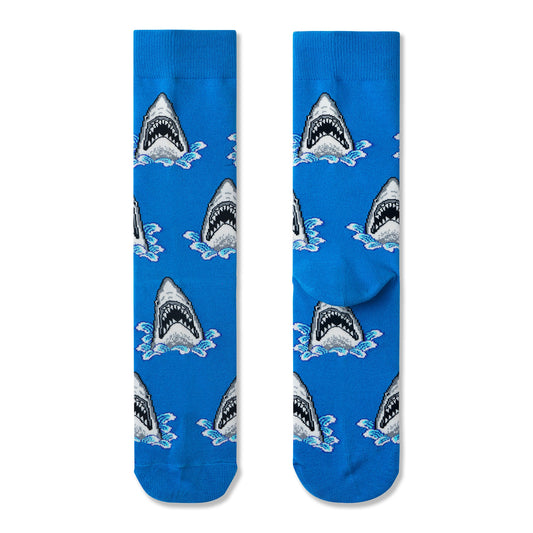 Shark Print Men Socks