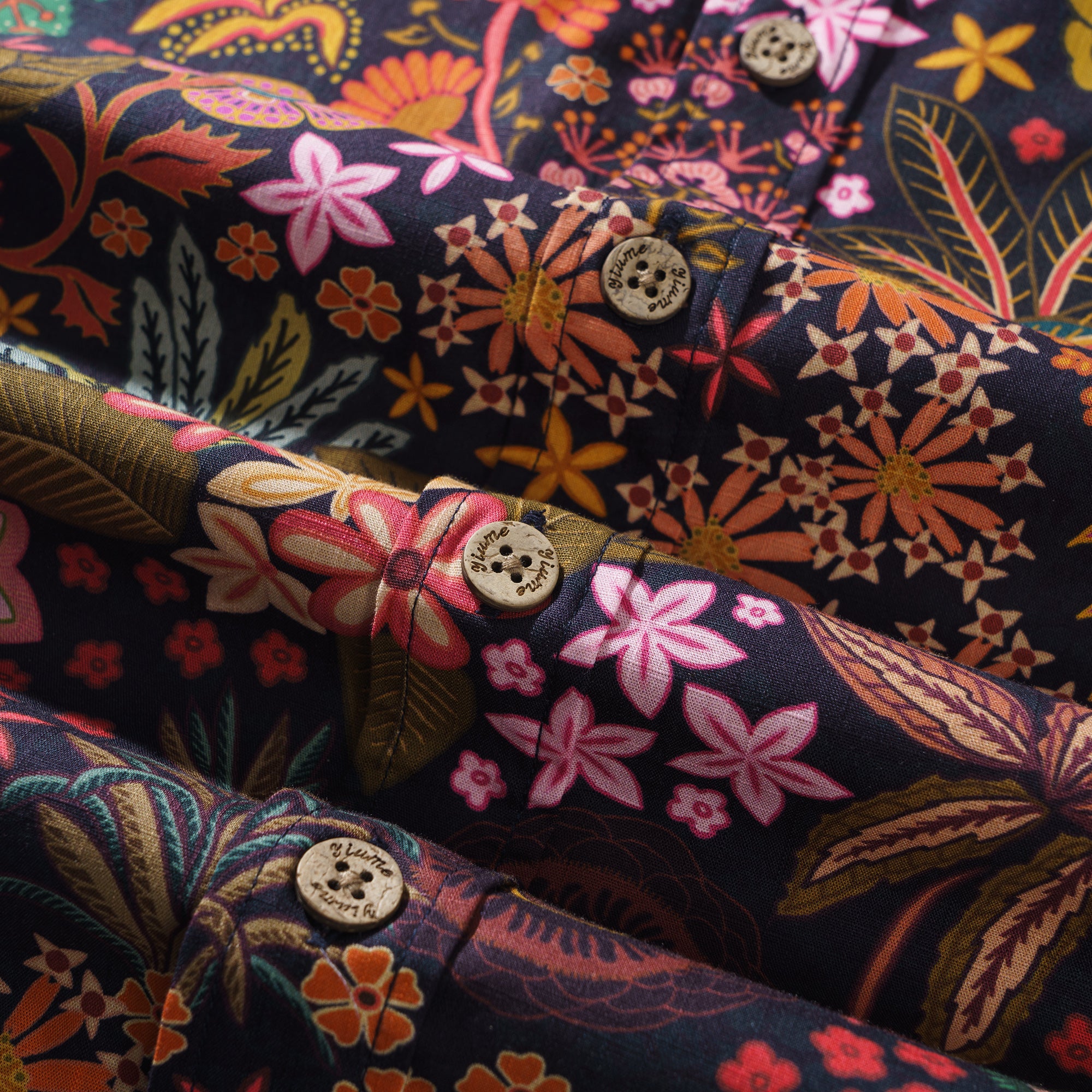 1950er Jahre Blumen Hawaiian Shirt 100% Baumwolle Herren Kurzarm Button-Down Aloha Shirt