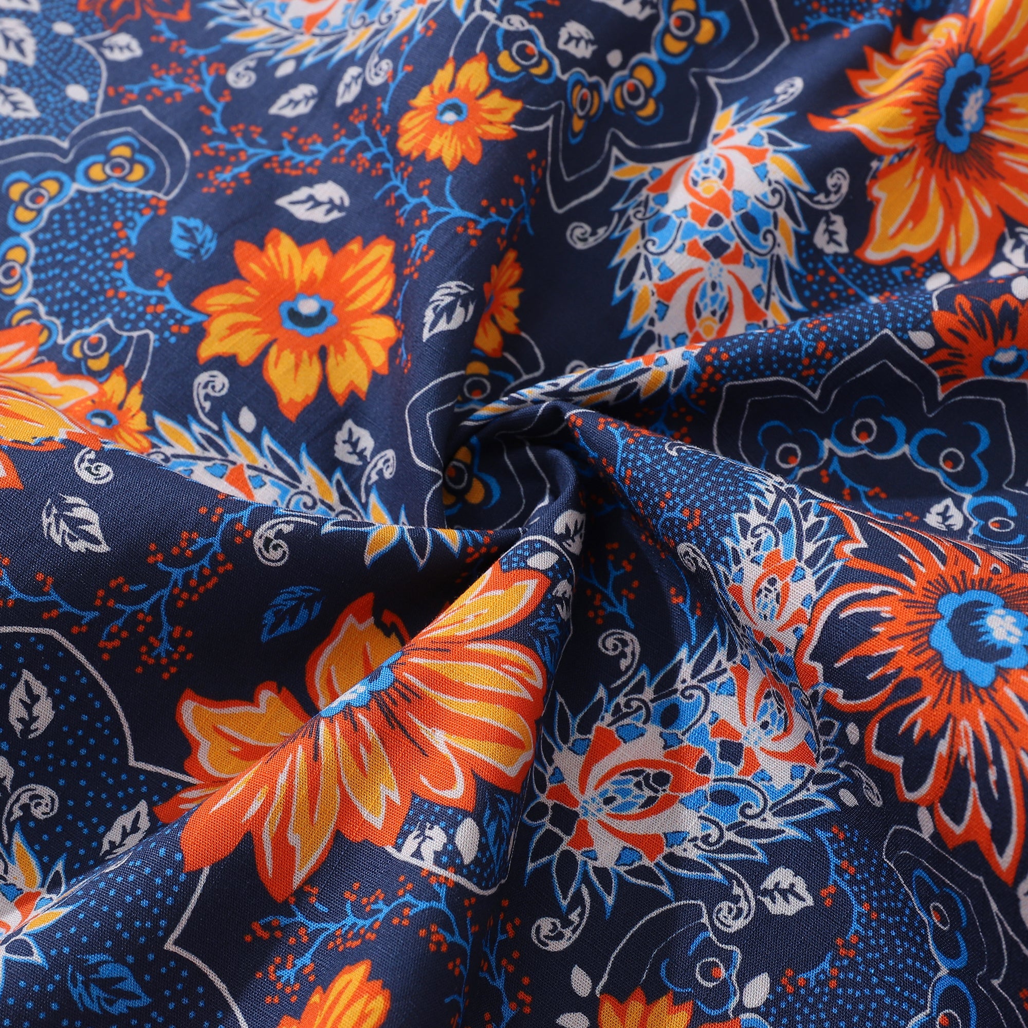 Hawaiian Shirt für Männer Sunset Garden Button-Down Shirt Kurzarm 100% Baumwolle Shirt