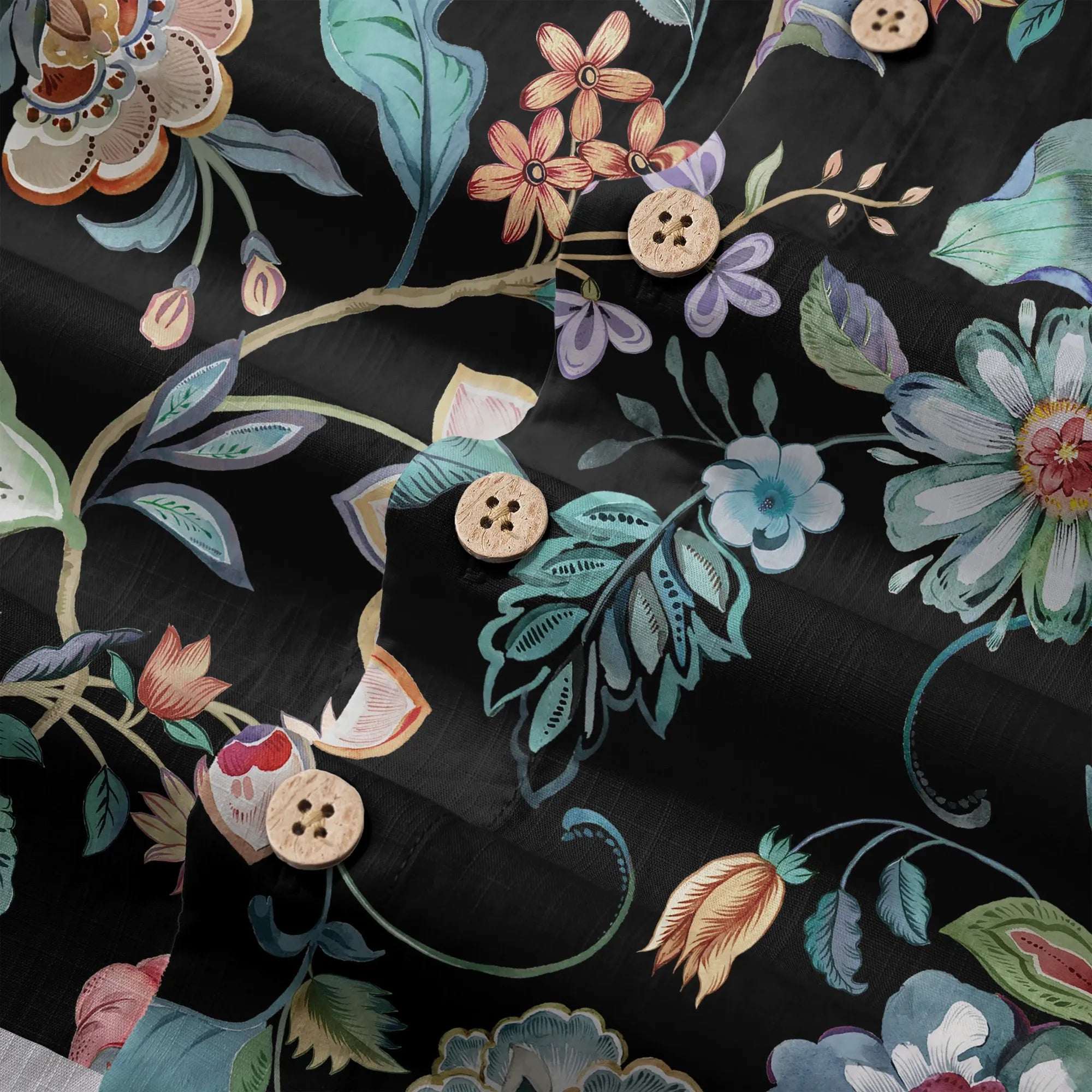 Men's Hawaiian shirt, button-up, floral print, beach wear