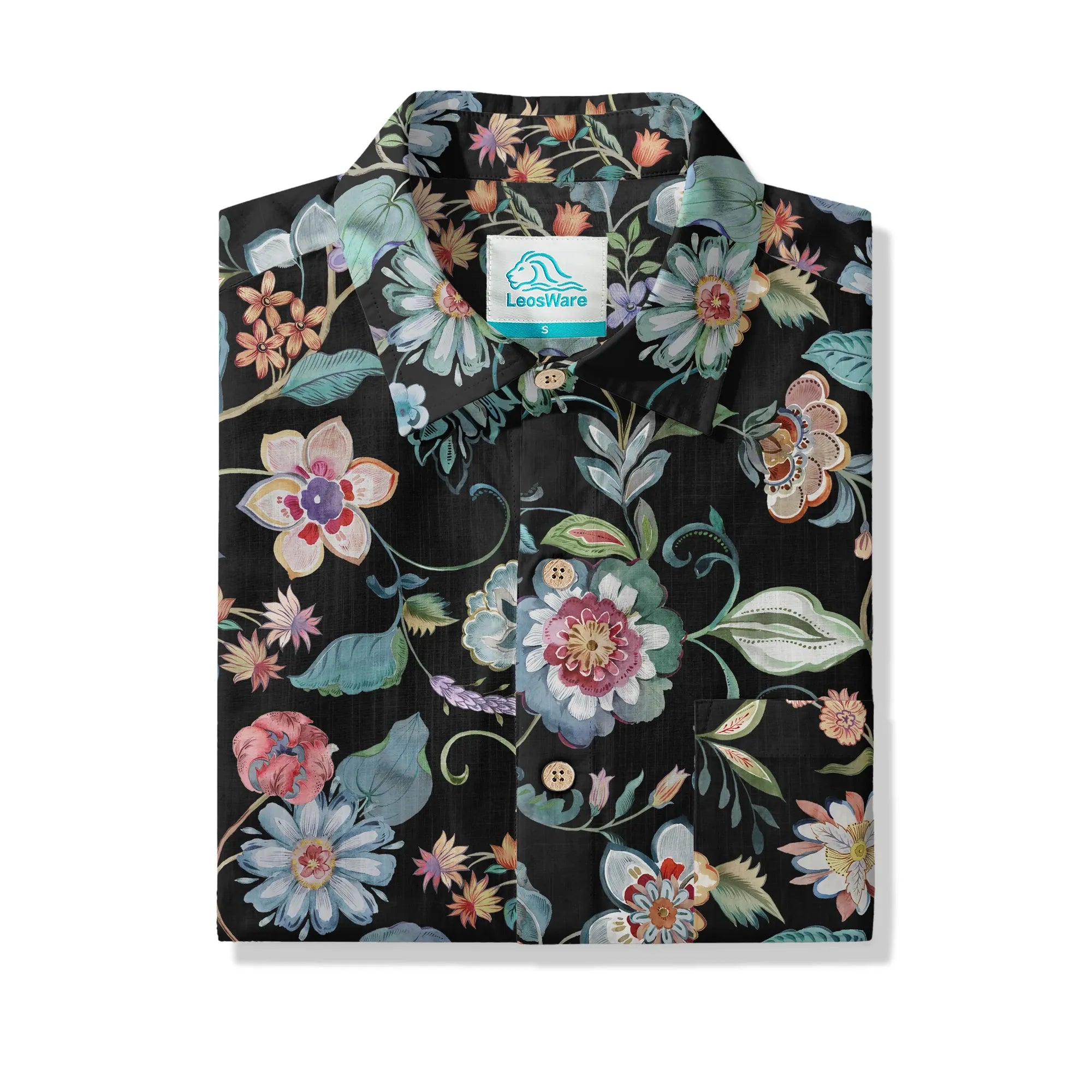 Men's Hawaiian shirt, luxury print, short sleeve, vacation wear