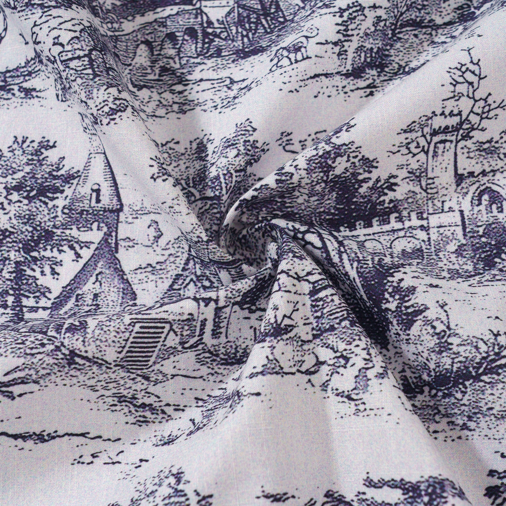 Chemise en Toile de Jouy pour Homme, Chemise Hawaïenne Paysage, Vêtements de Resort, Chemise à Manches Courtes, Chemise Aloha Blanche à Boutons.