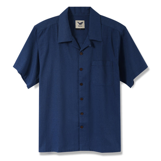 Hawaiian Shirt For Men Midsummer Gentle Sea Breeze Camp Collar - Ash Blue Midsummer Gentle Sea Breeze - Ash Blue