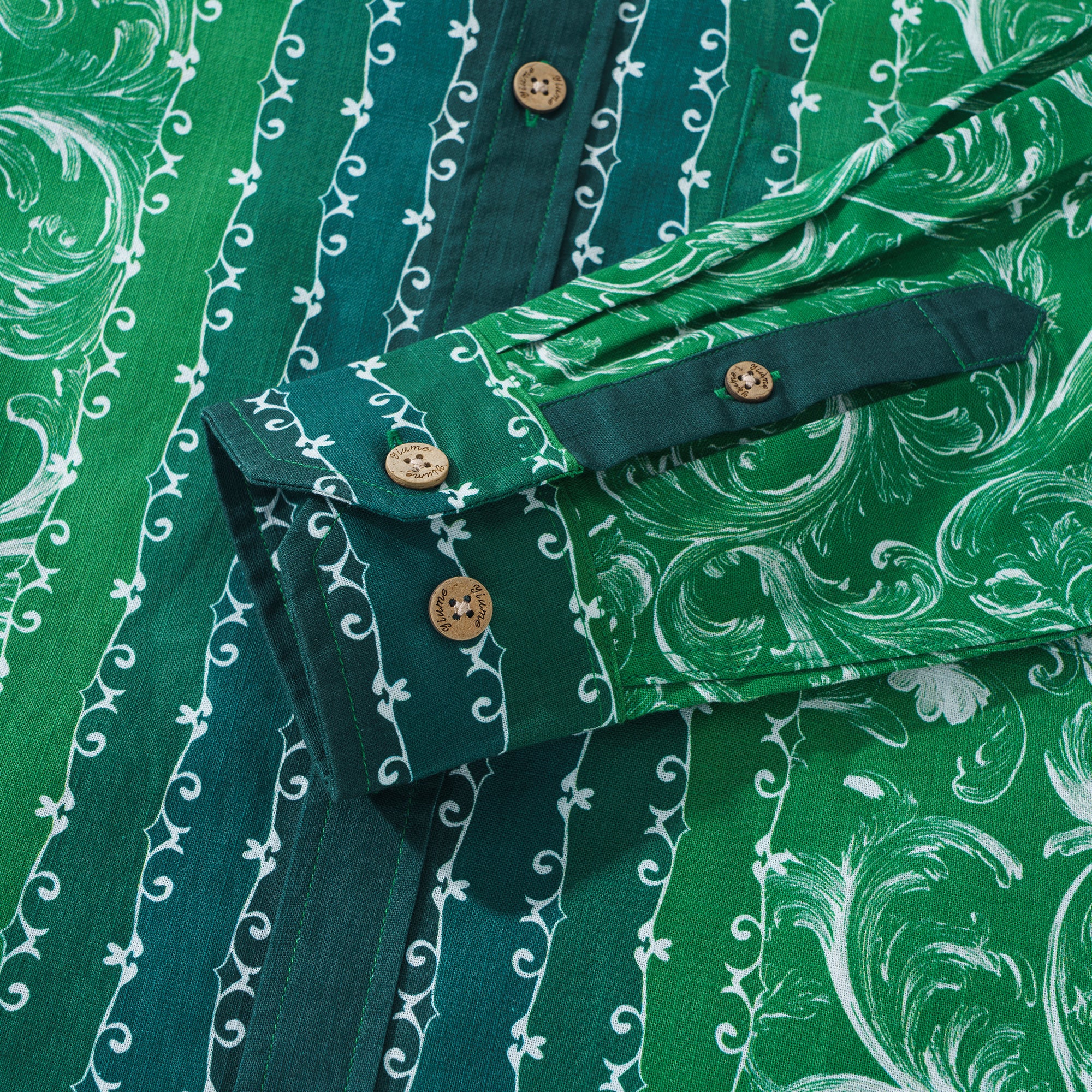 Hawaiian Sunset Baroque Symphony Hemd 100% Baumwolle Herren Aloha Hawaiian Langarm Button-down Hemd