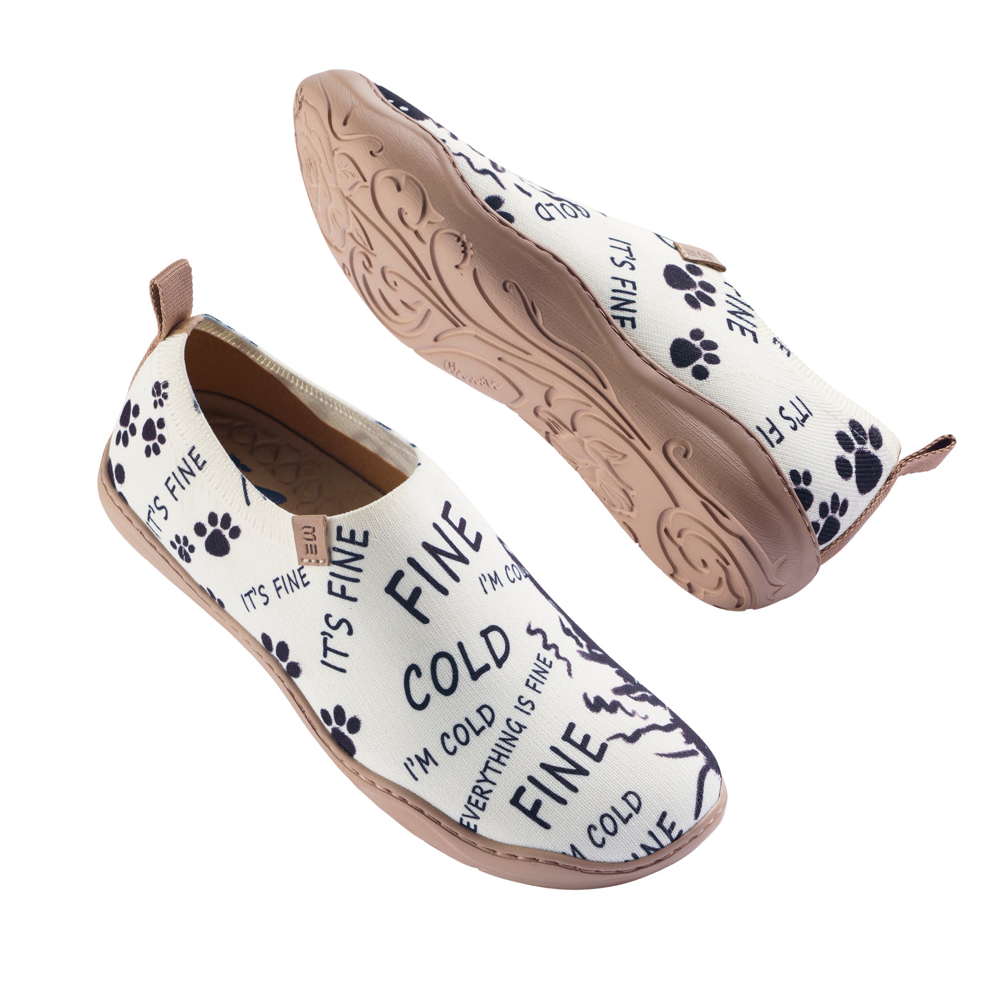 Black Cat Print Cute Women's Slip-On Shoes Painted Canvas Sneakers