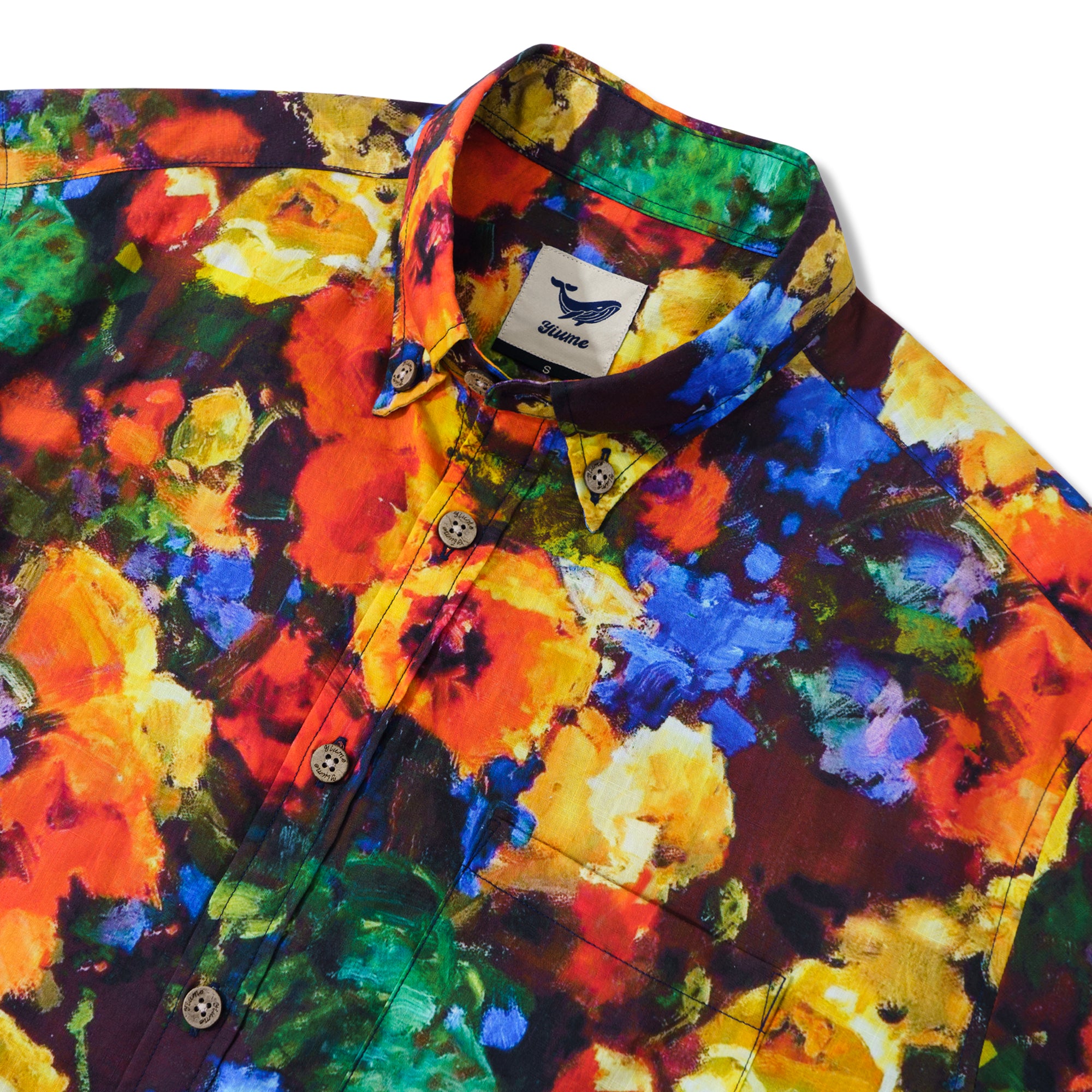 Chemise hawaïenne des années 1950 pour hommes Imprimé floral Chemise à boutons manches courtes 100 % coton Chemise Aloha