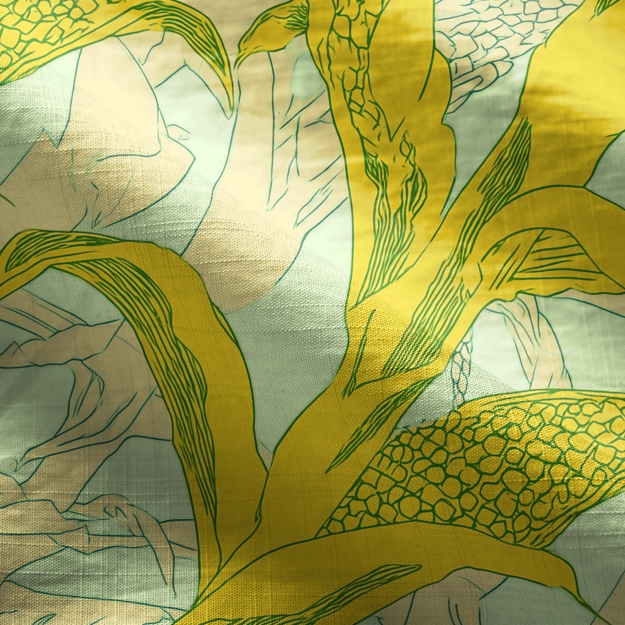 Golden summer harvest print, women's lounge pants