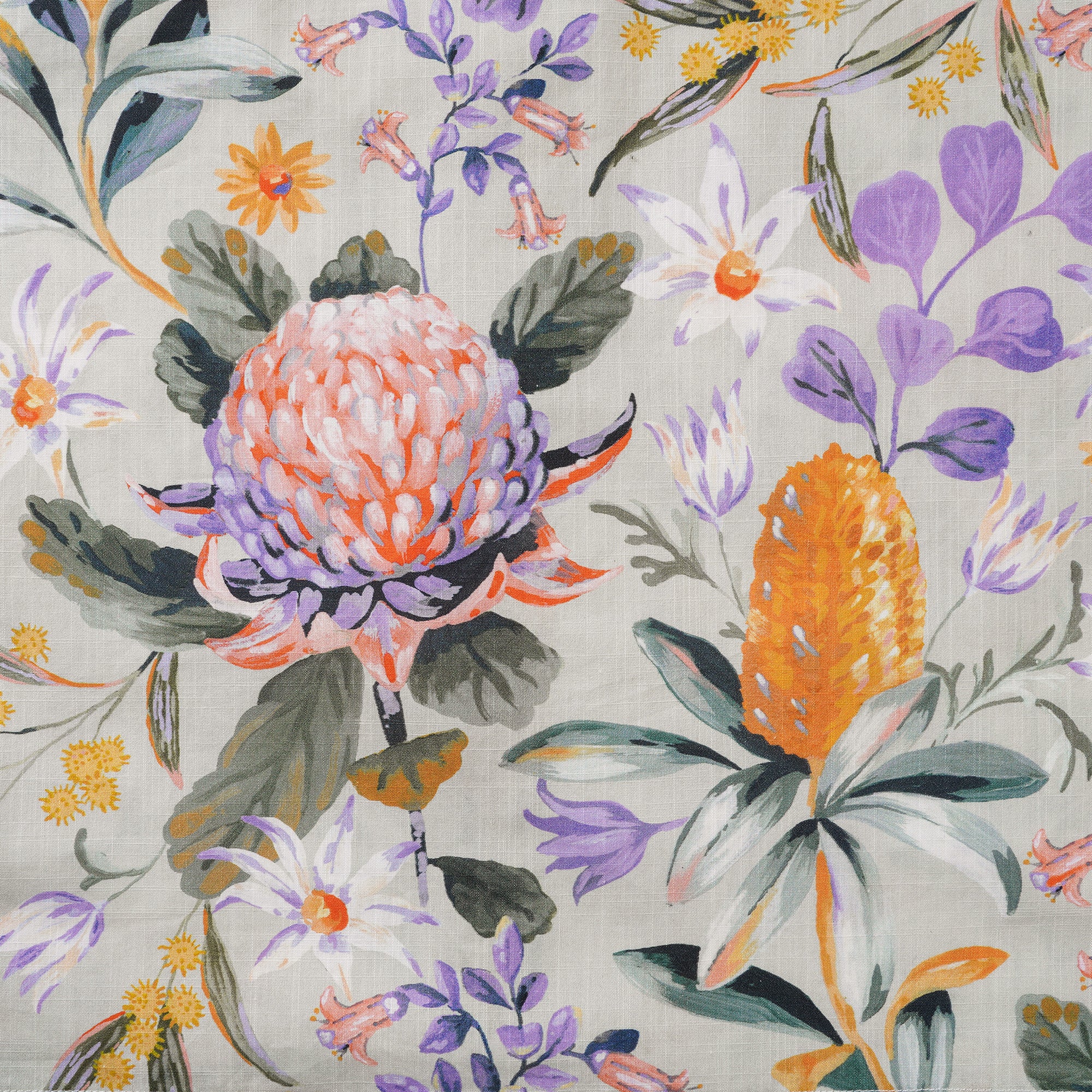 Bushwalk par Jayne Branchflower Chemise à manches courtes pour homme 100% coton Boutonnée Violet Aloha Hawaïenne