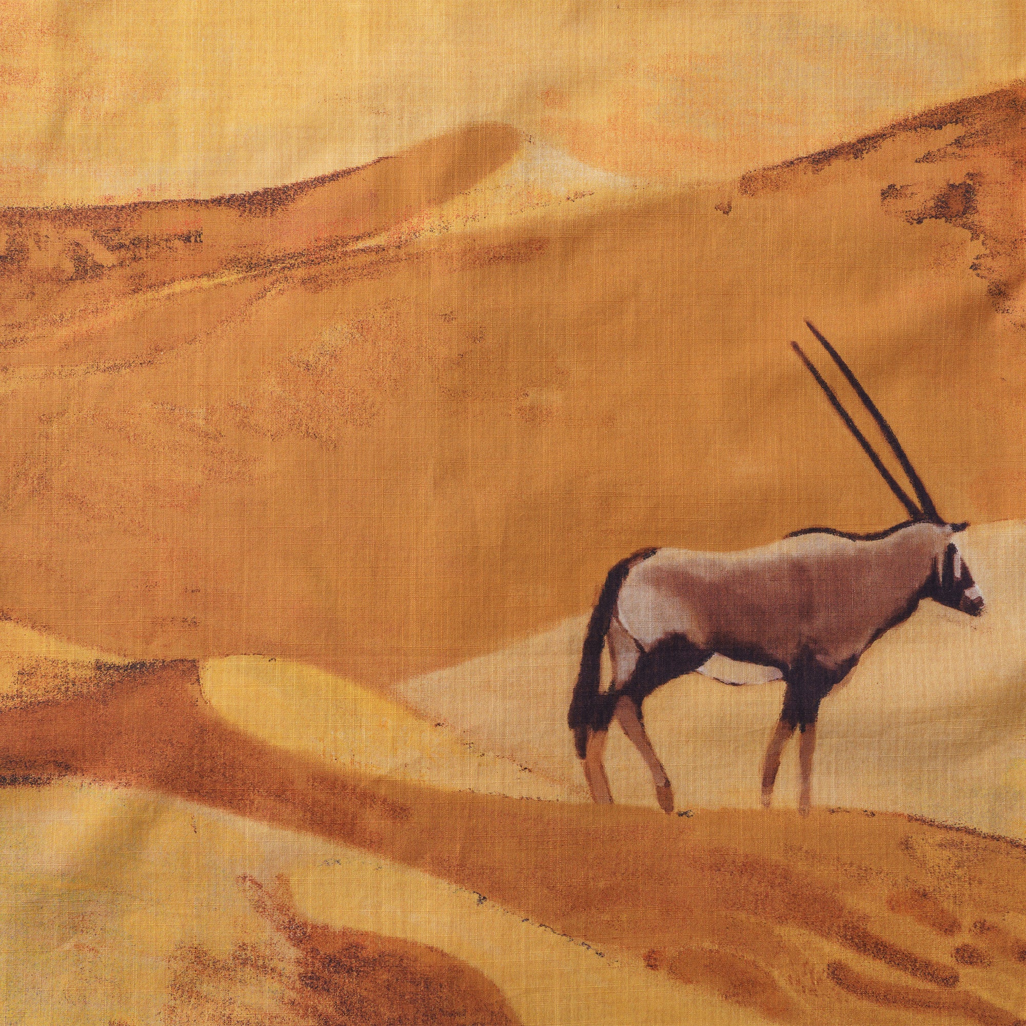 Herren -Hawaiian -Hemd Kurzarm Camp Halsharmino 100% Baumwolle gelbe Aloha Hitzewellen von Andrea Leonelli