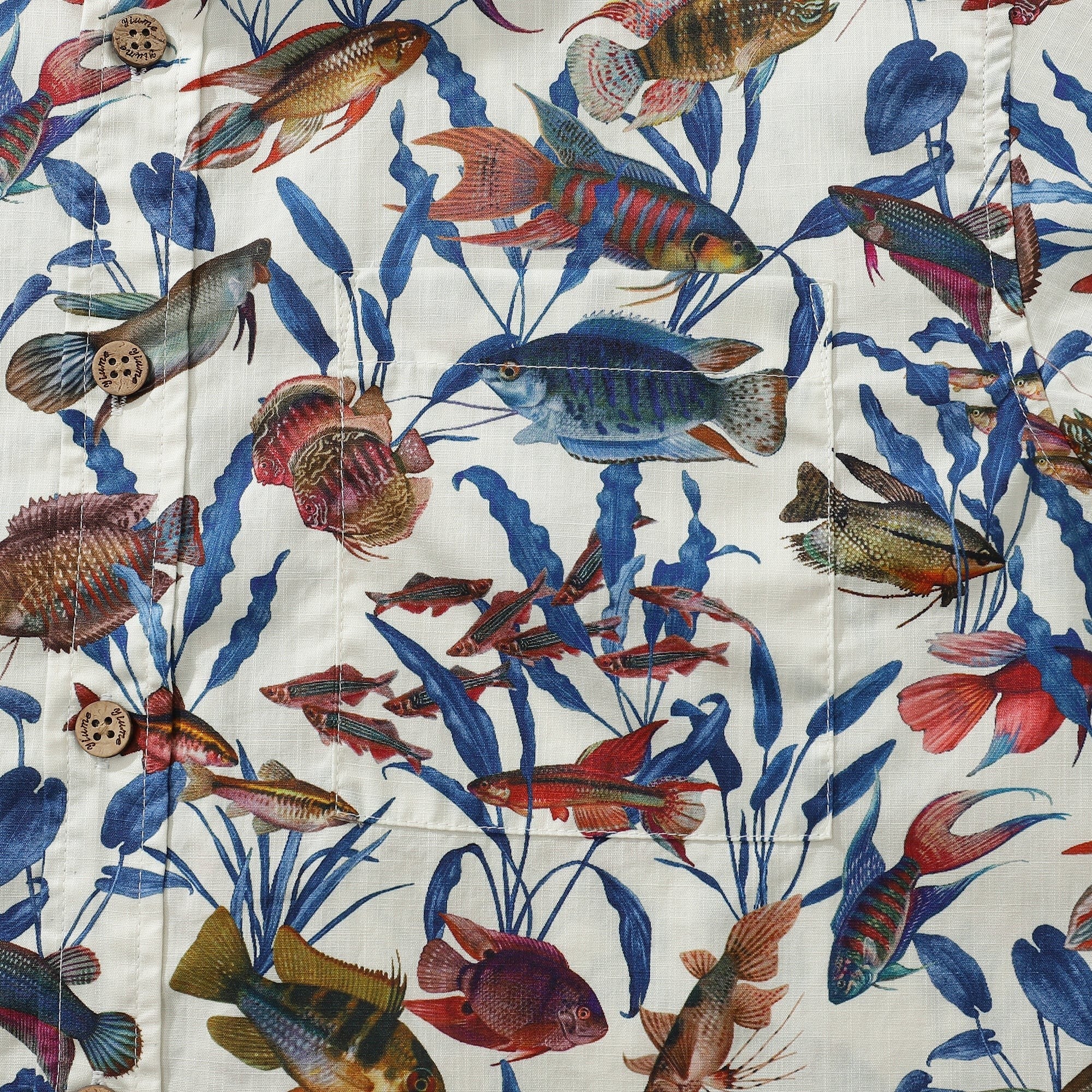 メンズフィッシュシャツボタンダウントロピカルアロハシャツメンズ半袖アロハシャツ