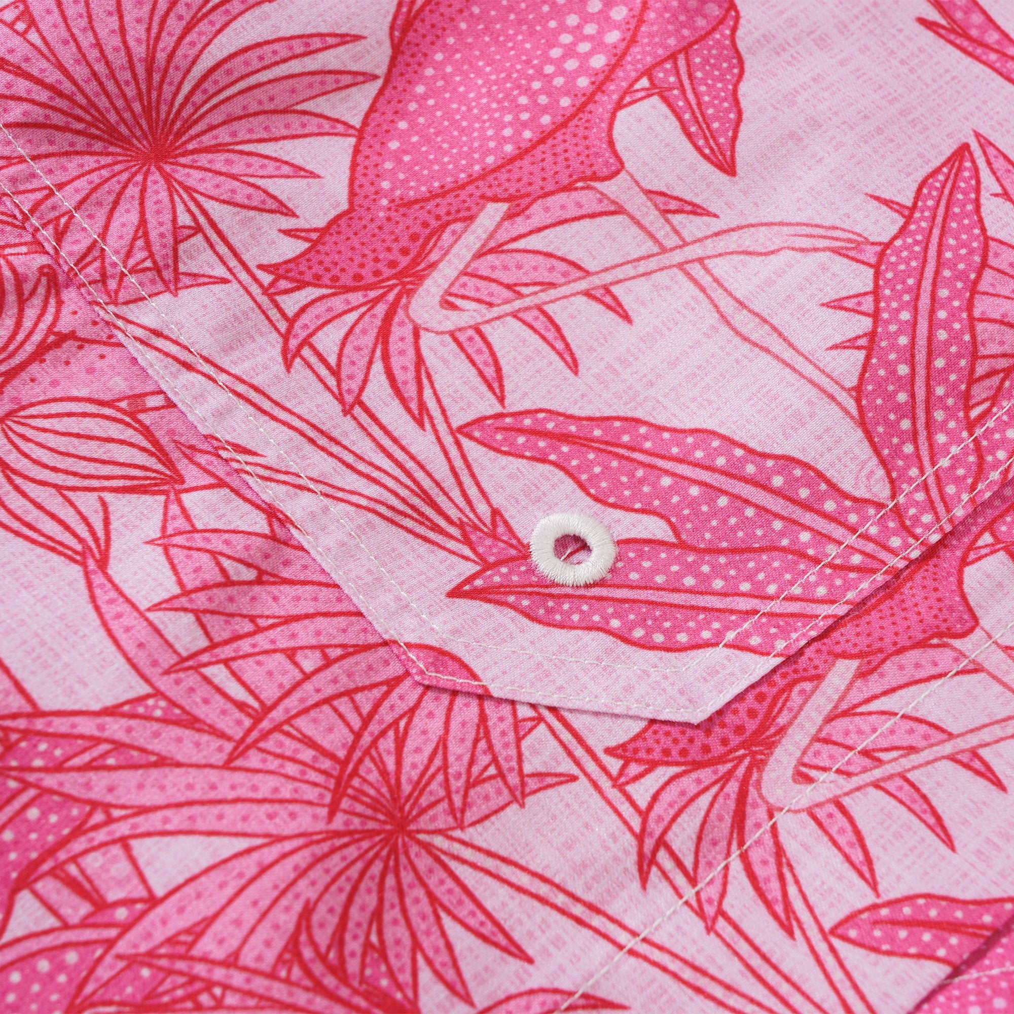 Shorts de 6 pouces pour hommes 100% polyester Aloha Sicilian citron flamants et caméléons par maison de shorts de plage imprimés décontractés House of Haricot