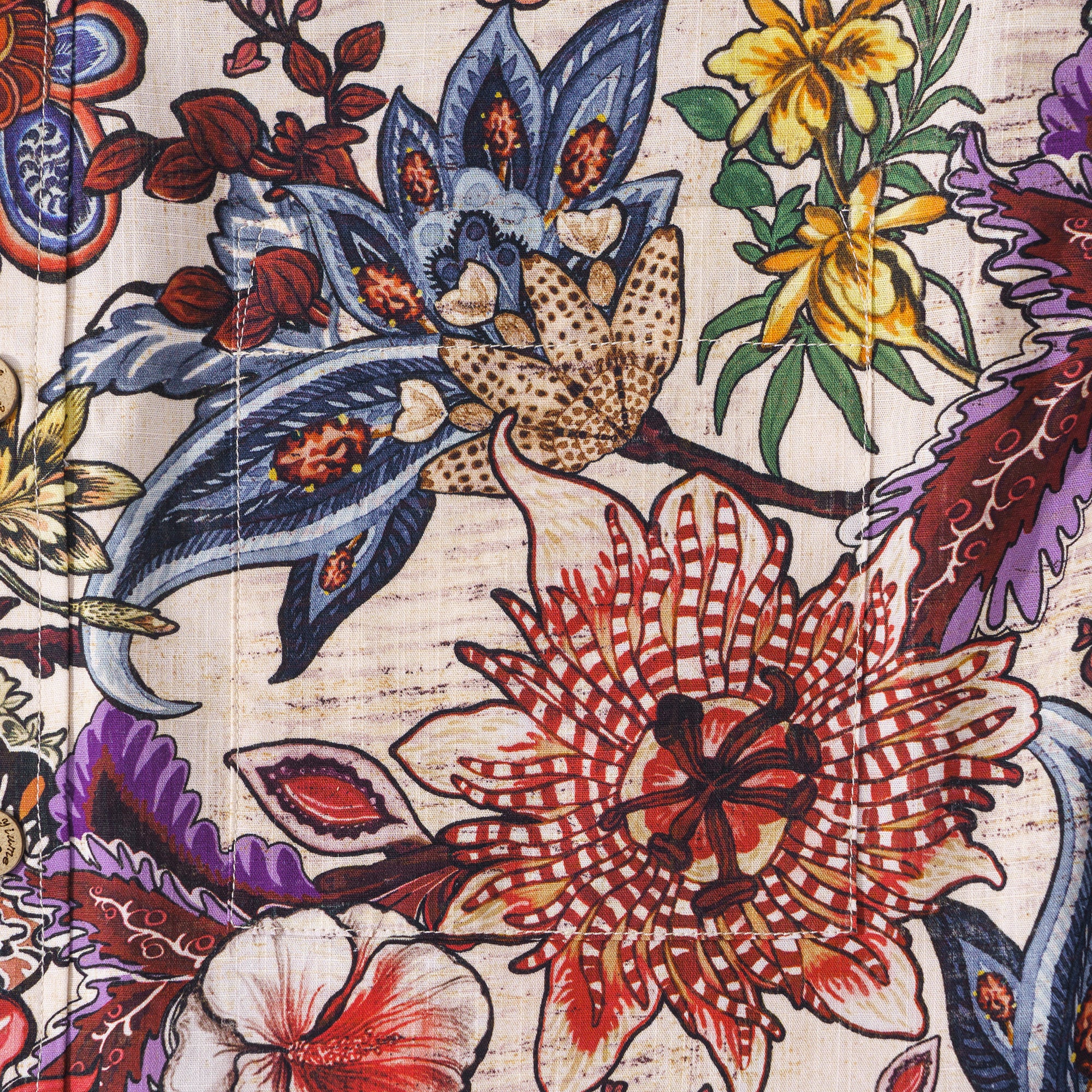 Rotes Blumen-Hemd mit Knöpfen Hawaiianisches Hemd für Herren 100% Baumwolle Kurzarm Aloha-Hemd