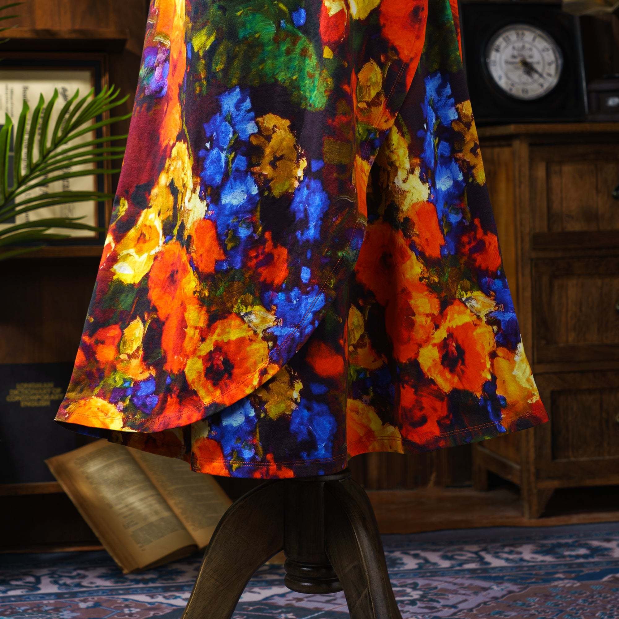 long sleeve hawaiian dress Floral Women's Hawaiian Dress V-Neck Long Sleeve