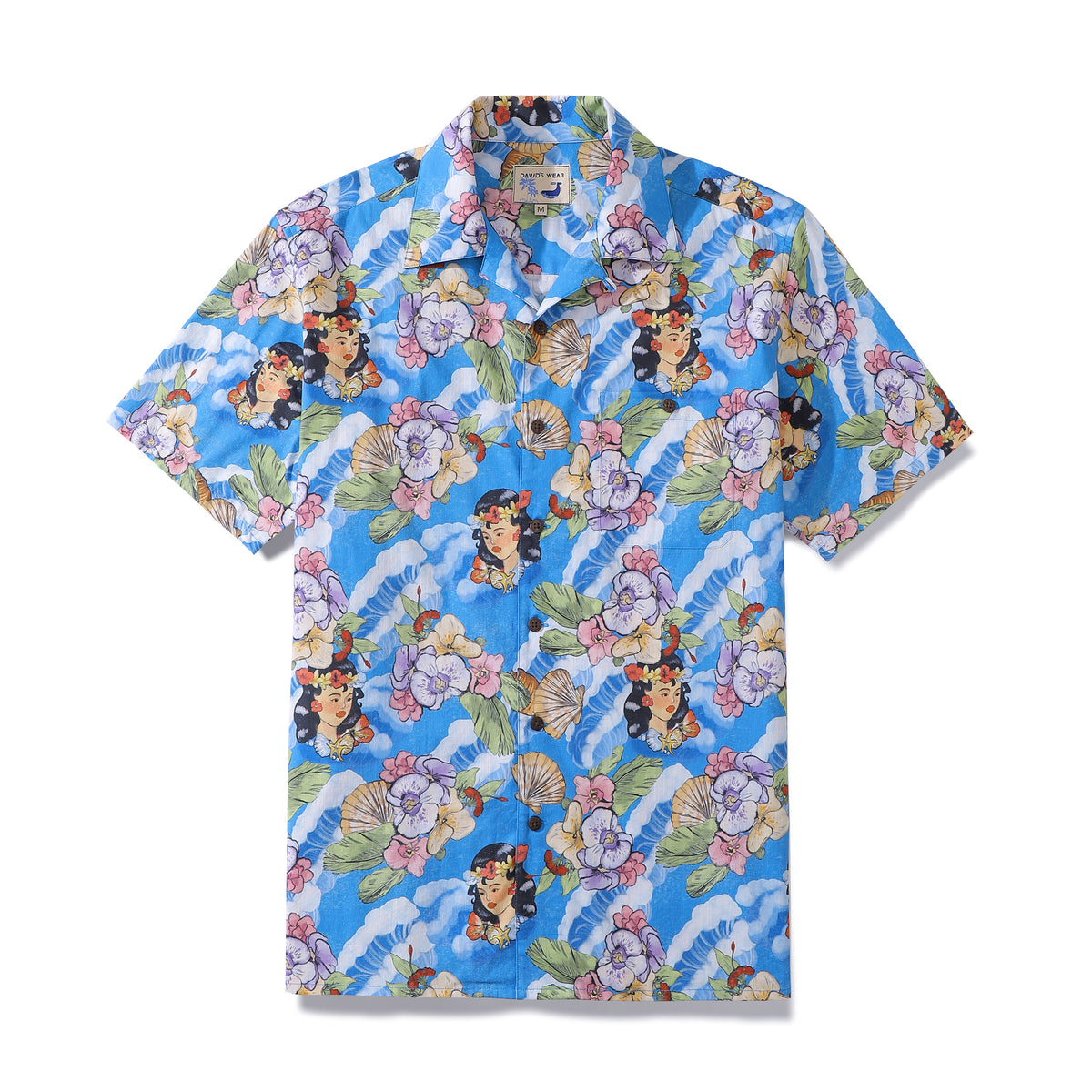 Hawaiian Shirts For Men Hawaiian Women Tropical Hibiscus Blue Camp ...