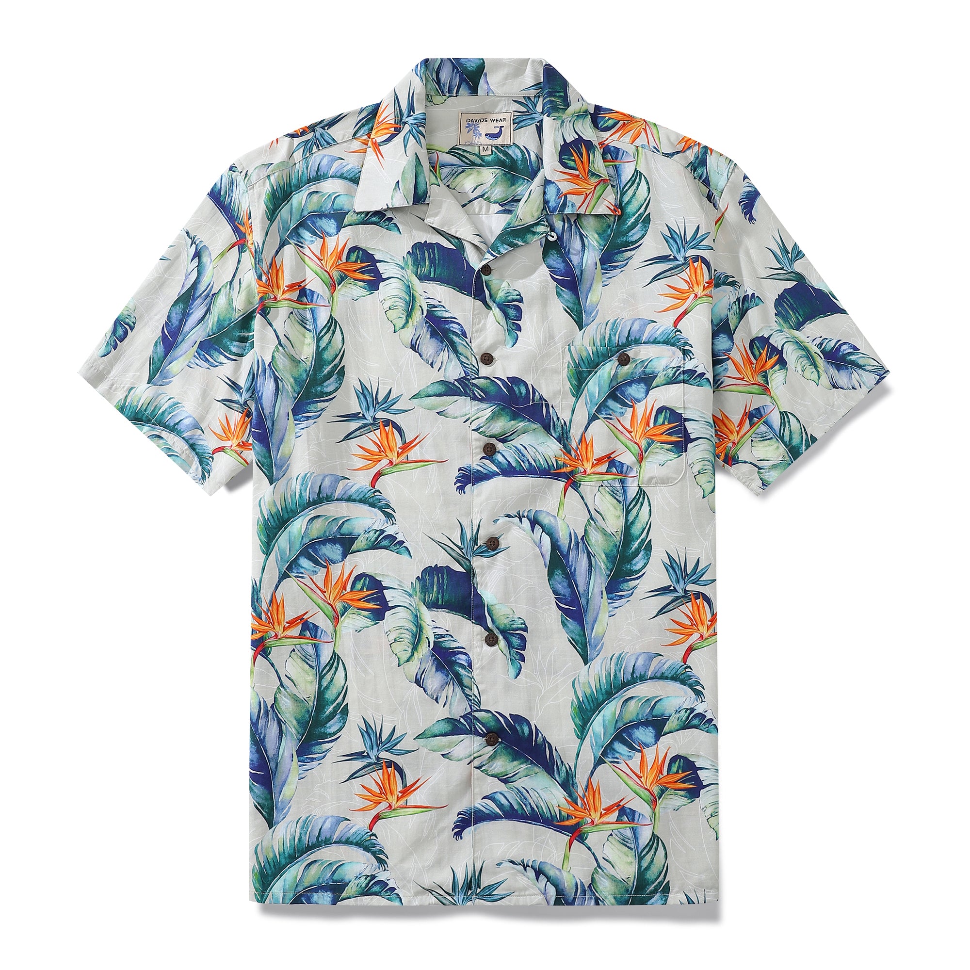 Hawaiian Shirt For Men Fantasy of the Paradise Bird Print 1930s Vintage Shirt