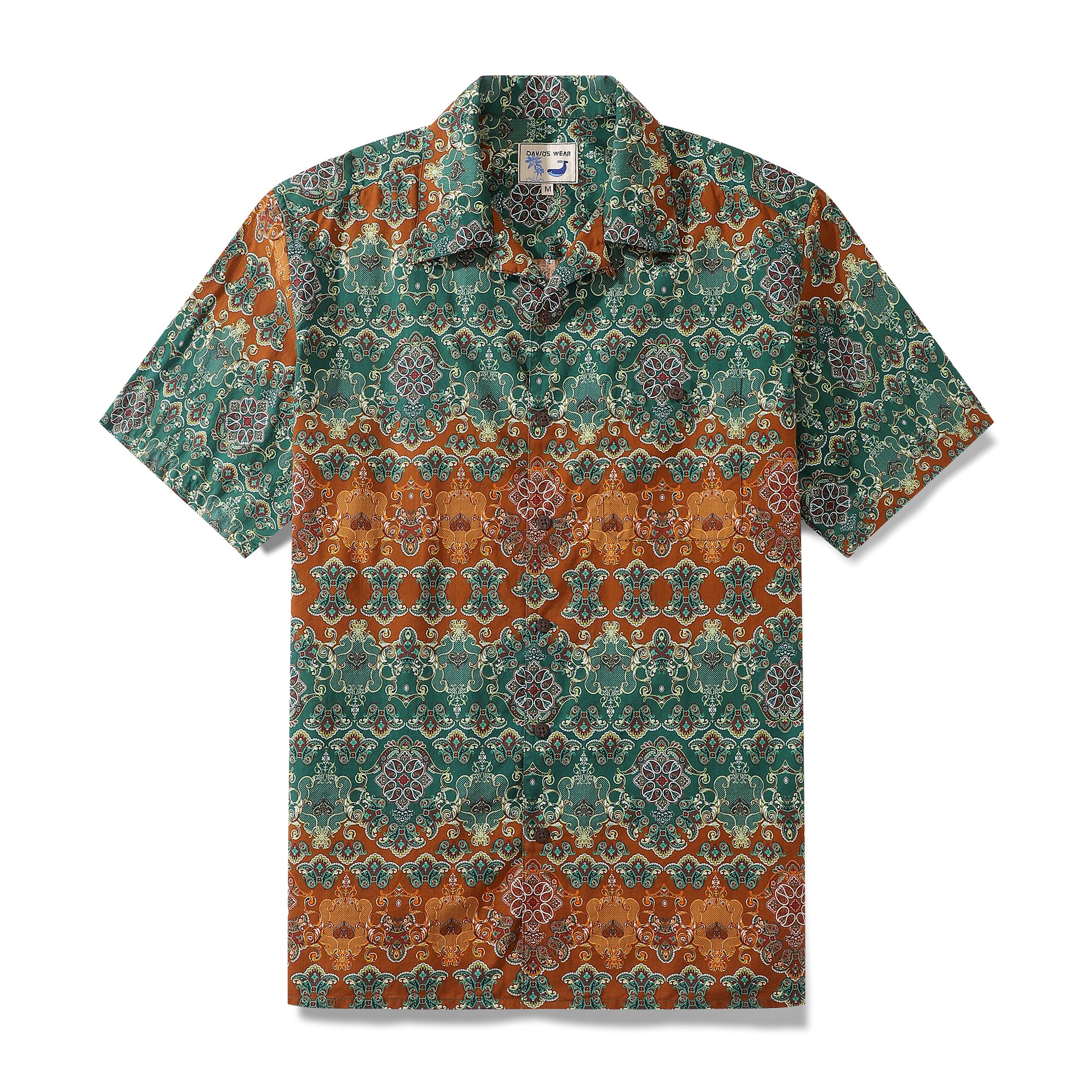 Hawaiian Shirts For Men Vintage Paisley Printed Shirt