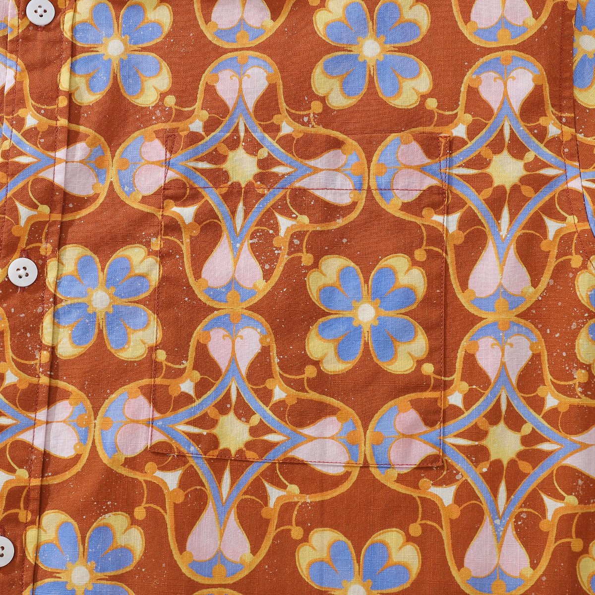 Hawaiian Shirts For Men Gemstones And Four Leaf Clovers Print Shirt Sh