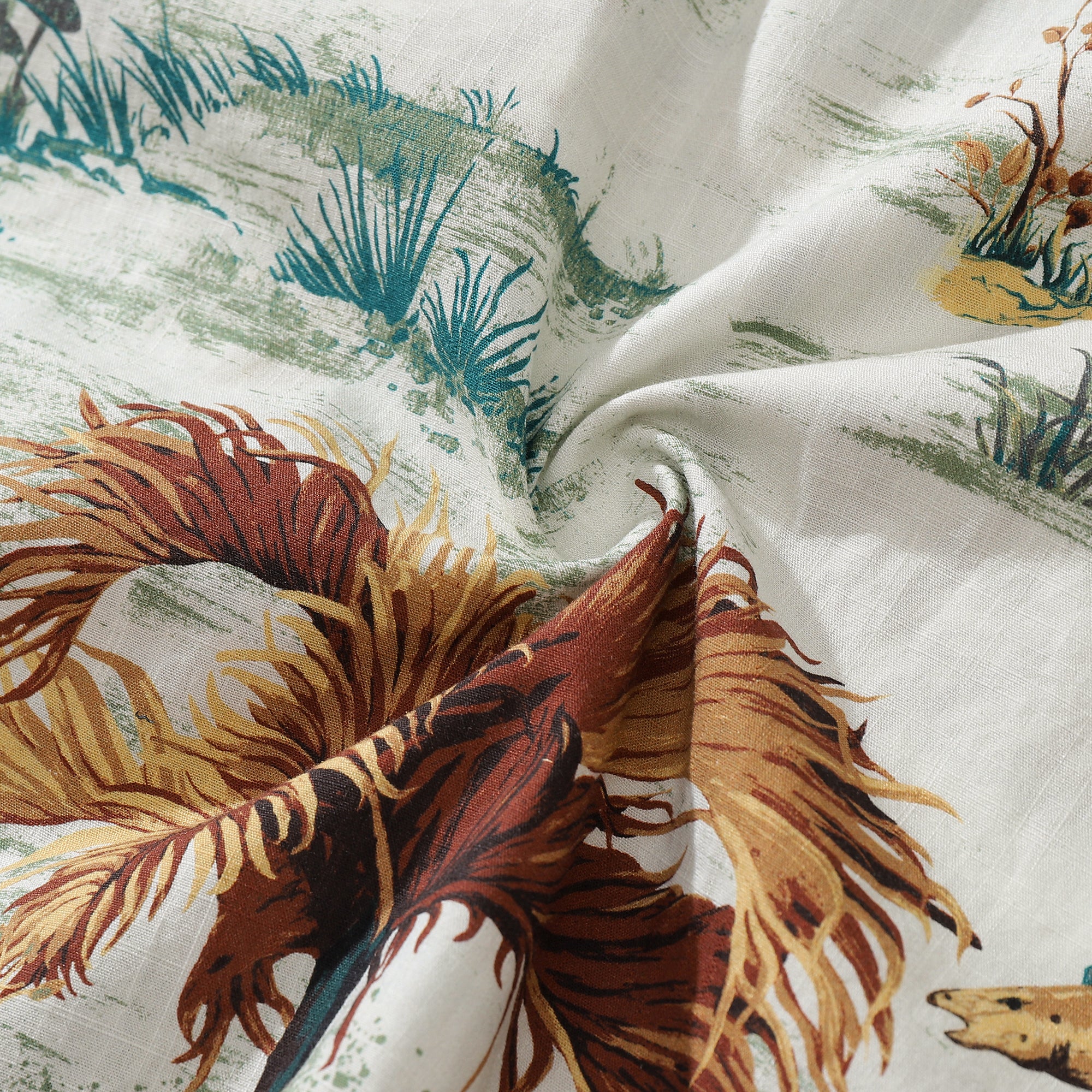 Men's Hawaiian Shirt Jurassic Park Dinosaur Camp Shirt Cotton Tropical Aloha YIUME(DAVID'S WEAR)